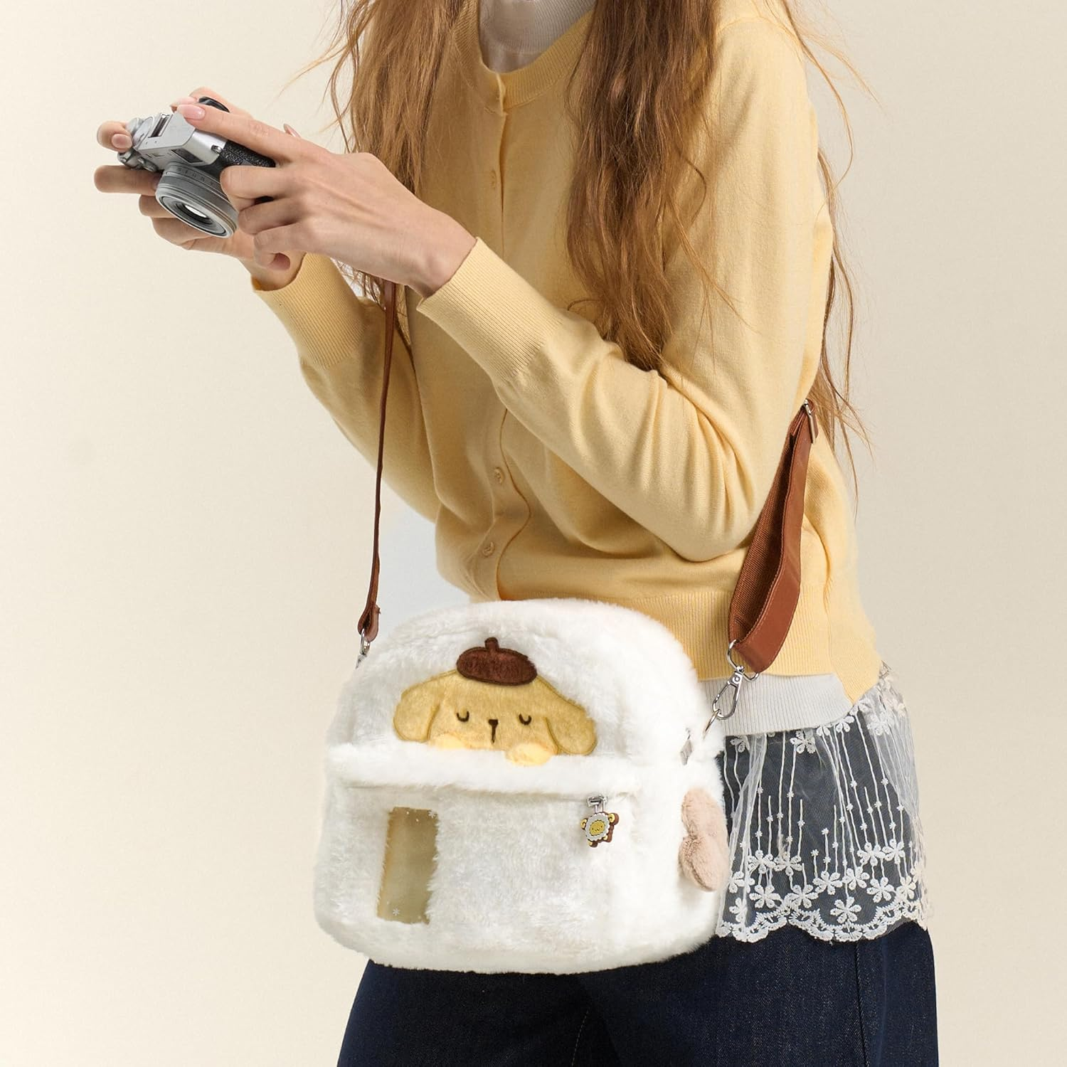 Kuitmor Camera Bag,Plush Crossbody Camera Case,Dslr/Slr/Mirrorless Camera Shoulder Bag for Photographers Compatible with Fujifilm/Canon/Sony - BDG image number 2