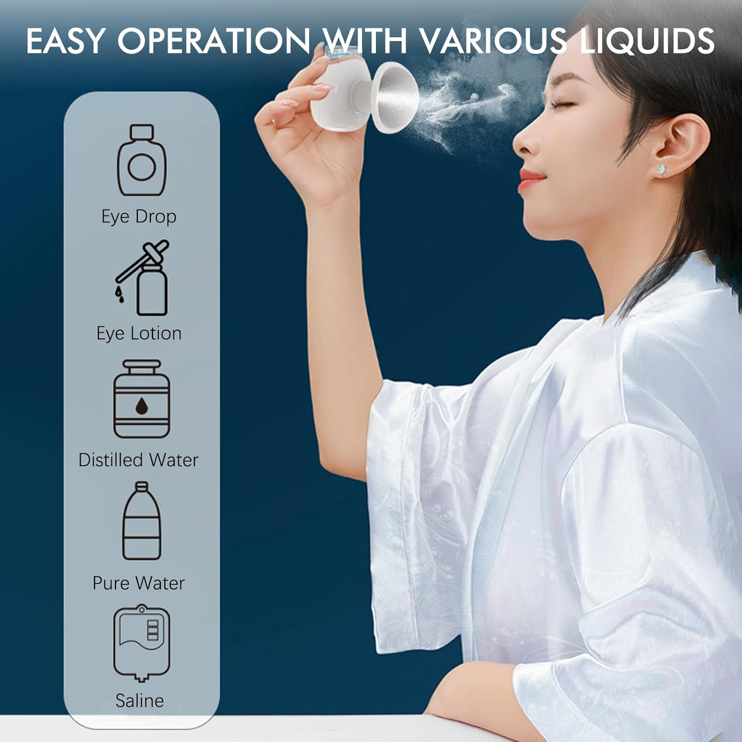 AGLOO Heated Nano Eye Mist Steam Sprayer - Portable and Rechargeable, Facial Steamer for Dry Eye Relief image number 2