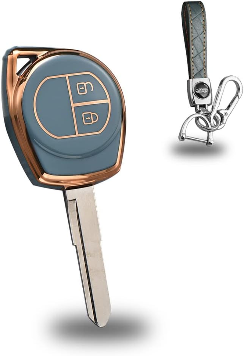 KUNIO Car Key Case Key Fob Fits Suzuki SX4 Grand Vitara Liana Window Swift Celerio Jimny Ciaz Alto Accessories TPU Key Cover Key Cover Protective Case Green