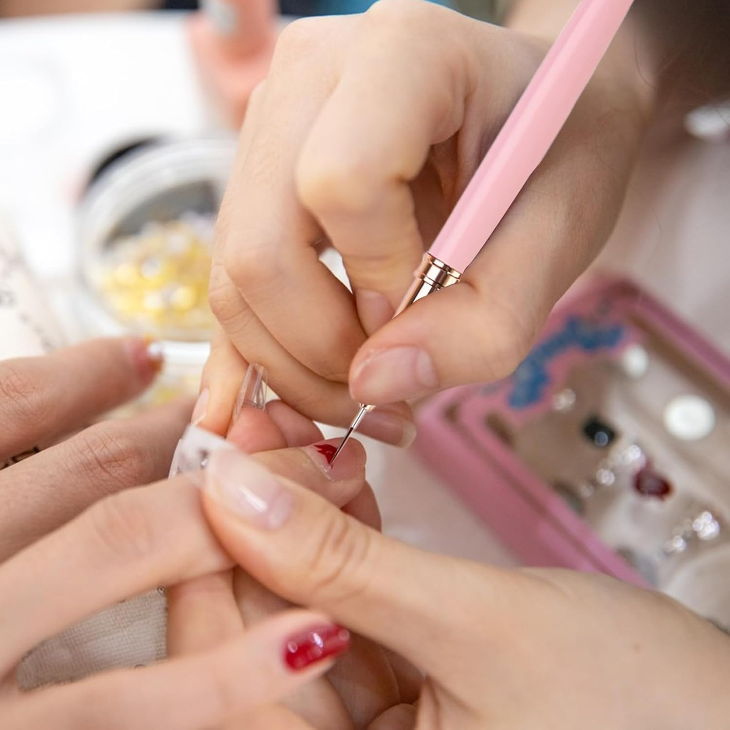 Liner Brush | Ultra-Fine Detail Brush 5 - Size 7 9 11 15 25Mm Professional Nail Design Brushes for Lines Dotting Drawing, UV Gel Polish Painting Buniq image number 4