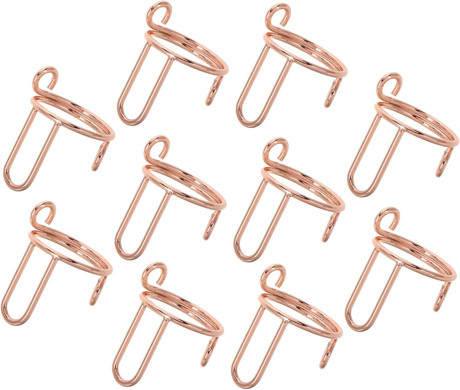 Ipetboom 10Pcs Wudu Nail Rings Adjustable Metal Fingernail Rings Detachable Fingertip for Manicure Art Photo Nails image number 6