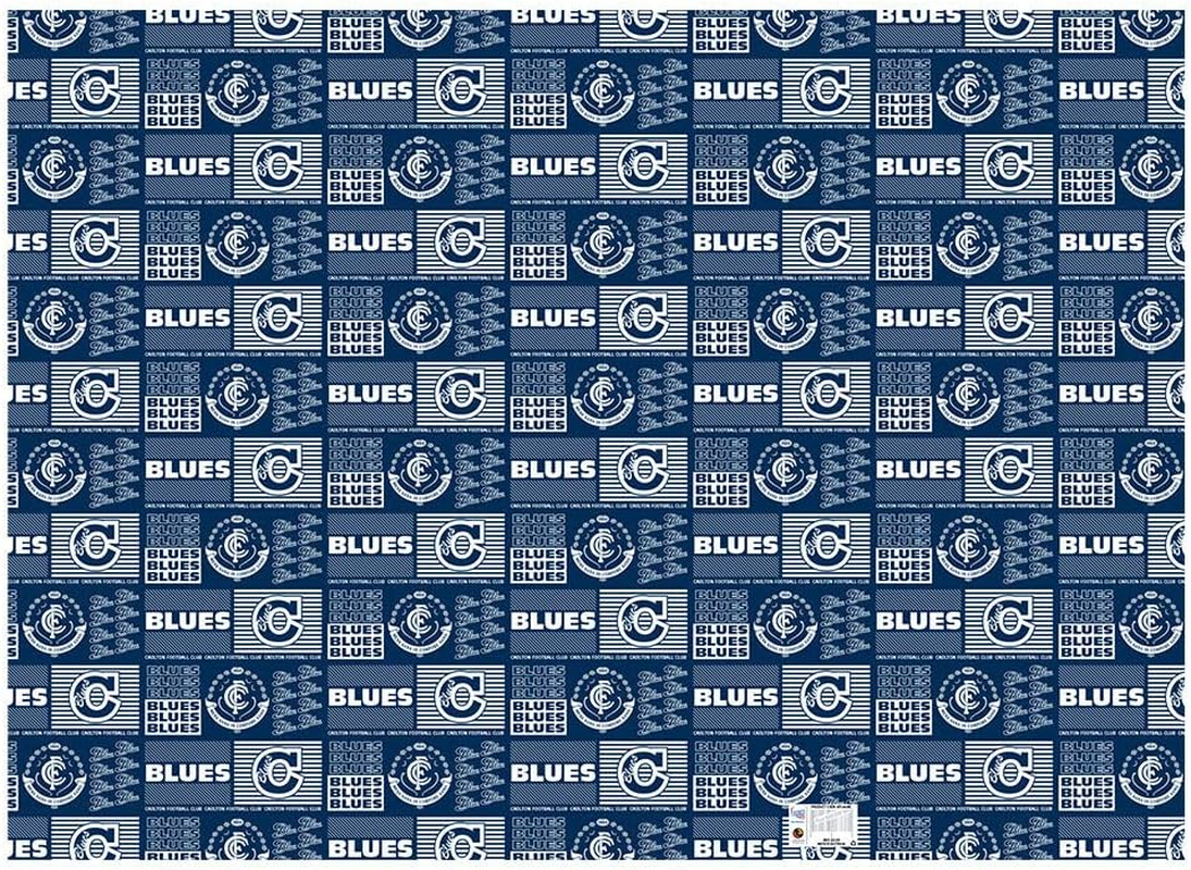Carlton Blues AFL Gift Wrapping Paper School Book Covering