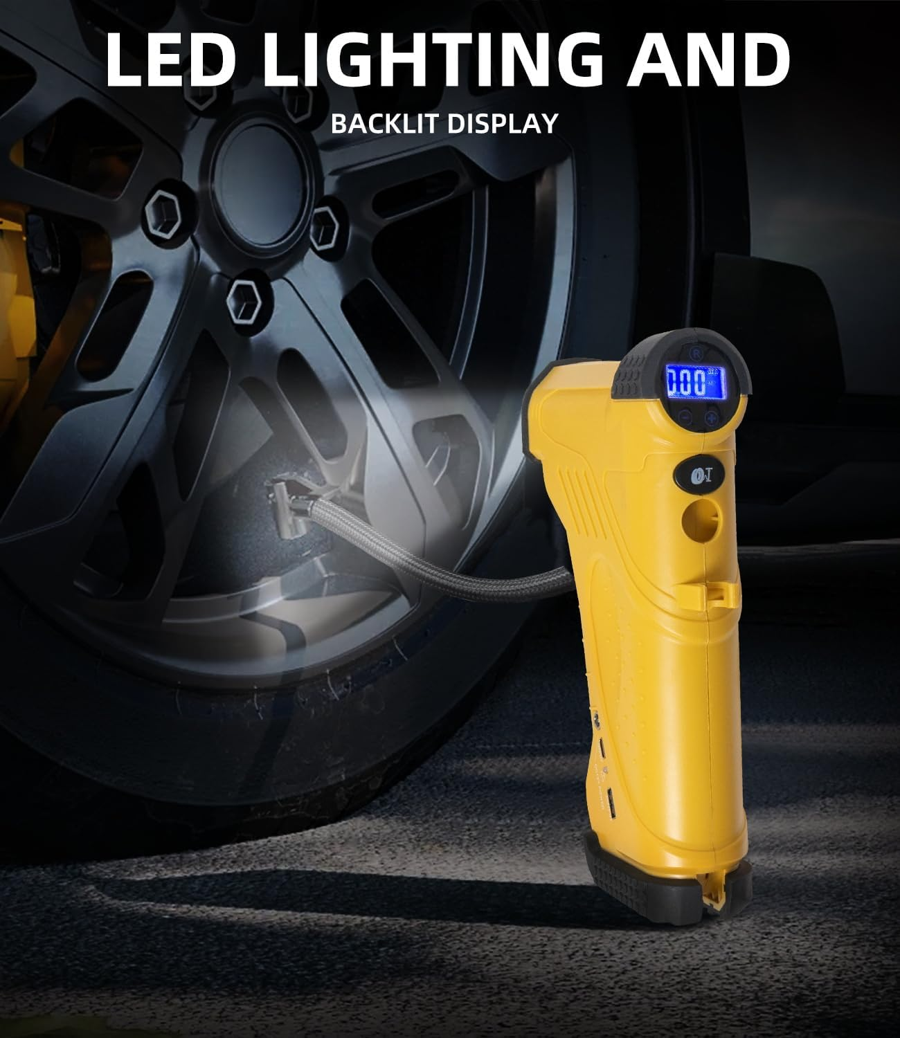 150PSI Tyre Inflator Portable Air Compressor,12V/20V Dual Power Inputs and USB Output, Electric Pump for Car, off Road, Truck, Motorcycle, Ball and More image number 5