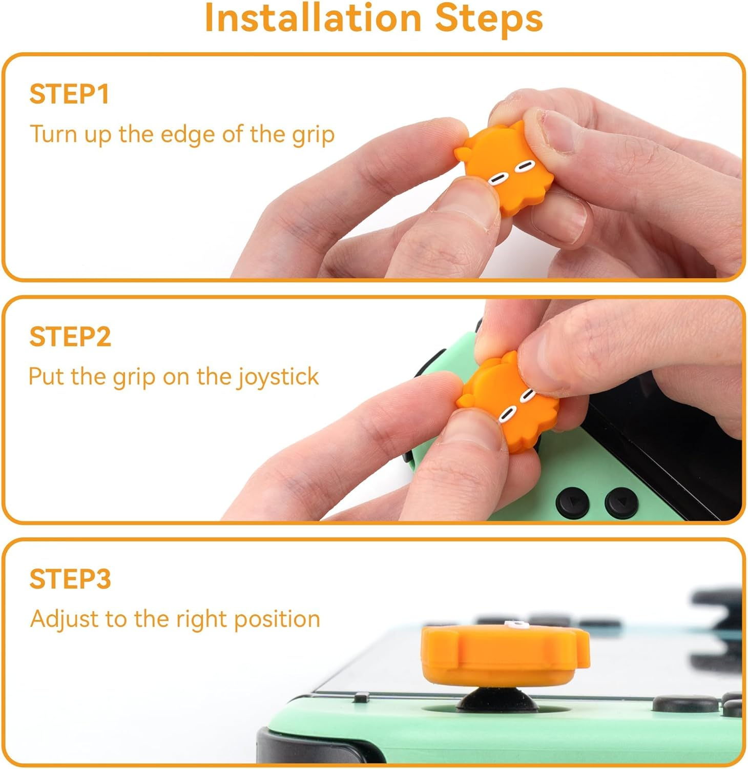 Geekshare Joystick Thumb Grip Caps 4PCS Silicone Joystick Cover Cute Octopus Shaped Thumbstick Caps Compatible with Switch/Oled/Switch Lite - Sleepy Octopus image number 5