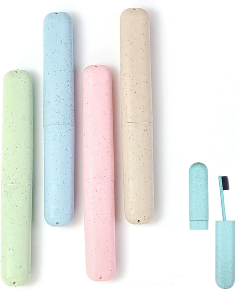 4 Packs Portable Travel Toothbrush Case, Breathable Plastic Toothbrush Holder for Home, Travel, Business, Camping, School & Daily Use​ image number 6