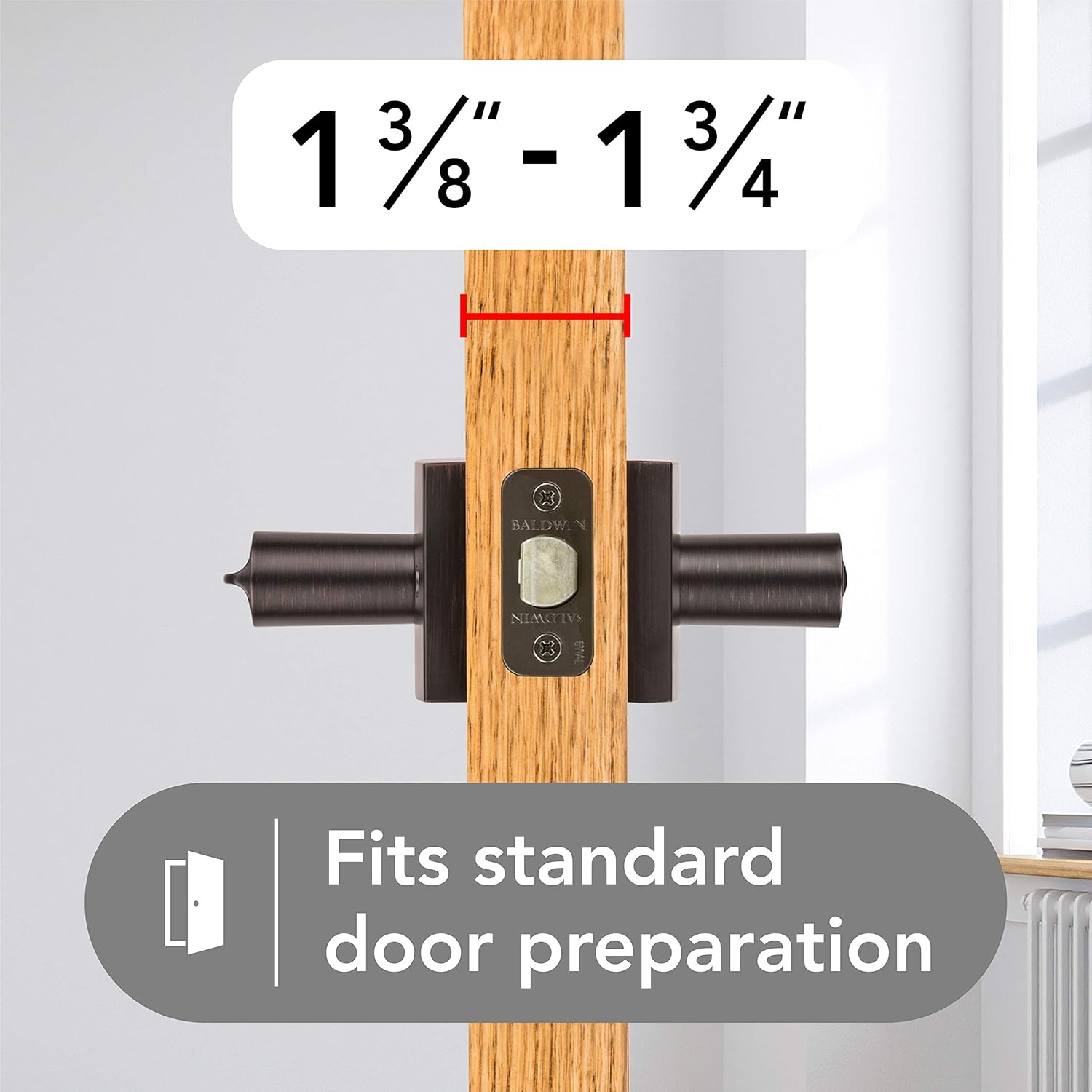 Baldwin 93530-009 353SPL Sqr 11P CP 6AL Lever, Venetian Bronze image number 4