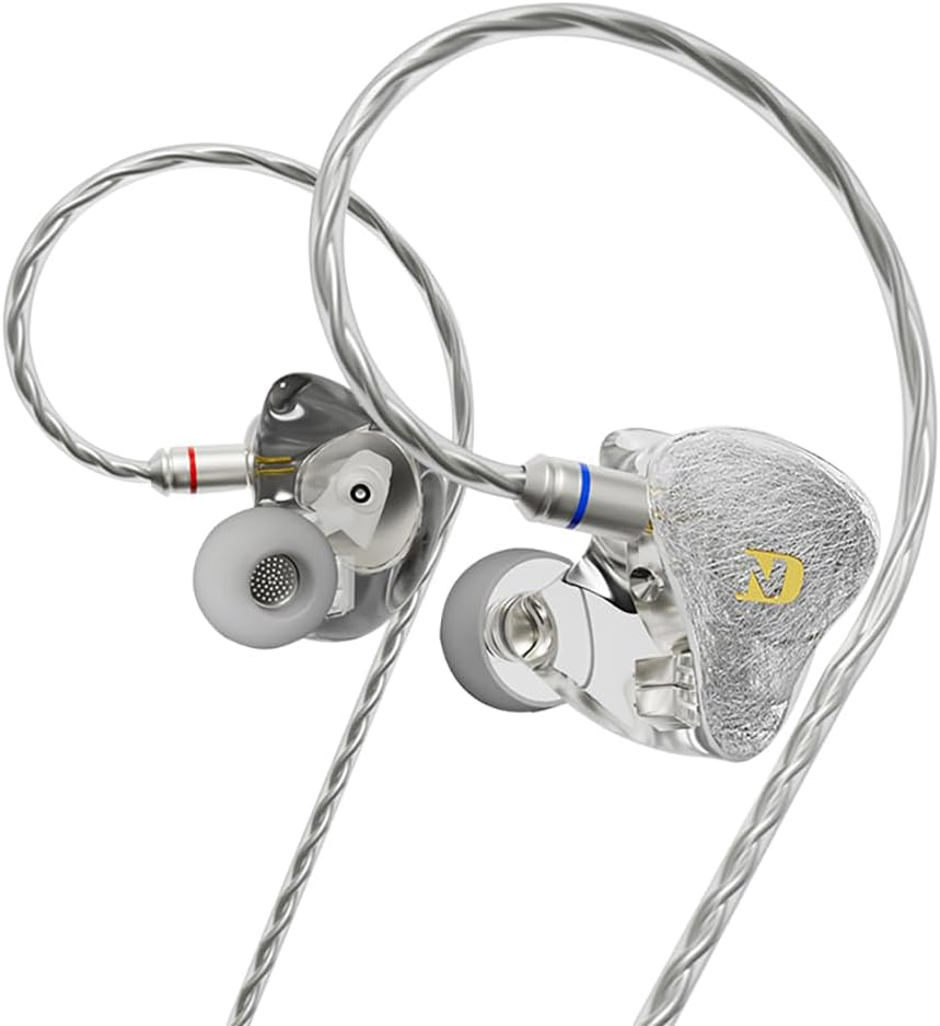Hifi Kingdom ND-001 Hybrid (1DD+4BA) Wired In-Ear Monitor Silver No Mic image number 4