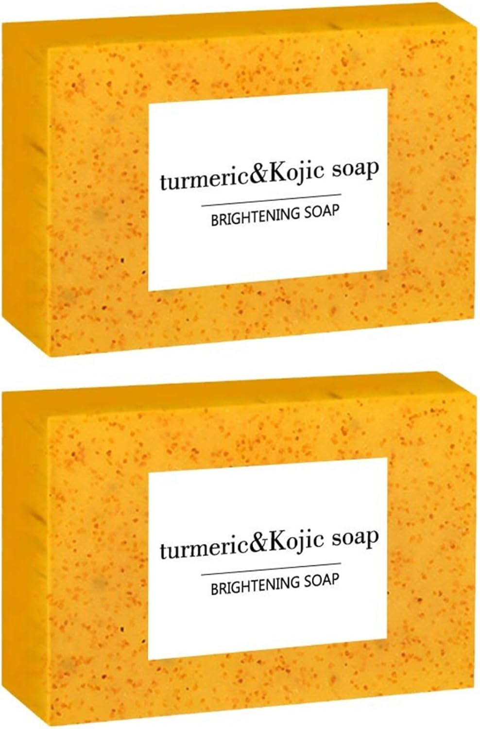 Raenseen Kojic Acid Turmeric Soap Bar with Lemon Extract for Brighter Skin Hydrating Face and Body Cleanser Yellow 2Pcs One Size
