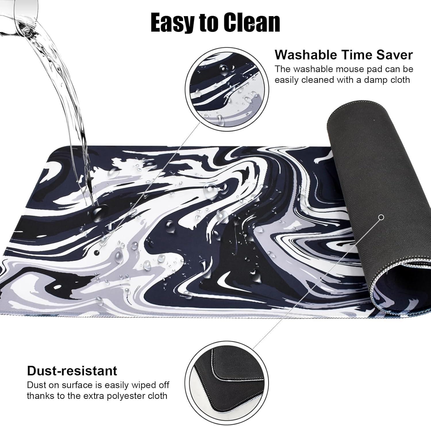 Gaming Mouse Pad 800 * 300 * 0.3Mm Big Large Desk Mat, XXL Large Mouse Pad, Non-Slip Rubber Base Waterproof Keyboard Mat with Stitched Edges, Gaming Keyboard Mouse Mat image number 6