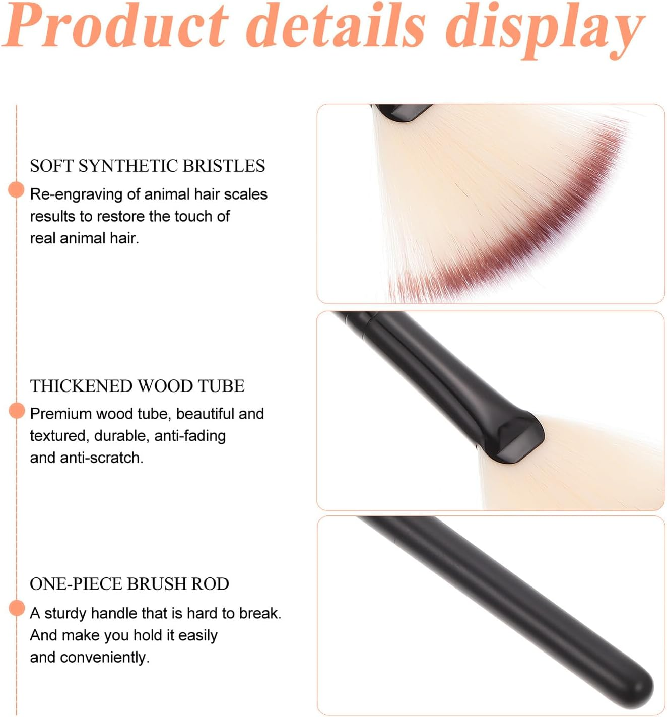 STAHAD 12Pcs Fan Shaped Facial Makeup Brushes Small Black Synthetic Bristles Face Beauty Tool for Mask Application and Skincare Suitable for Travel Use image number 6