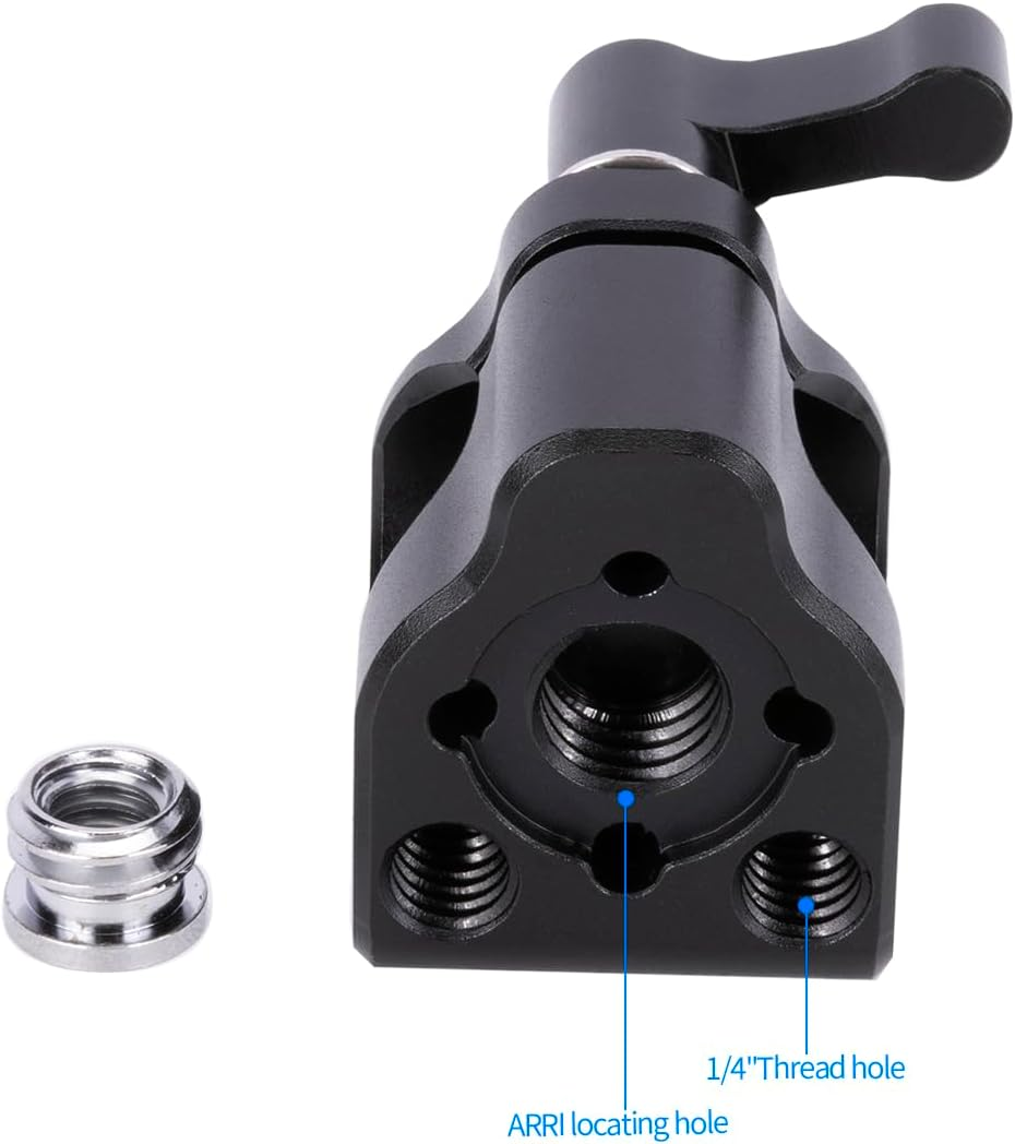 Niceyrig Single 15Mm Rail Block with Cold Shoe Mount & Arri Locating Holes image number 3