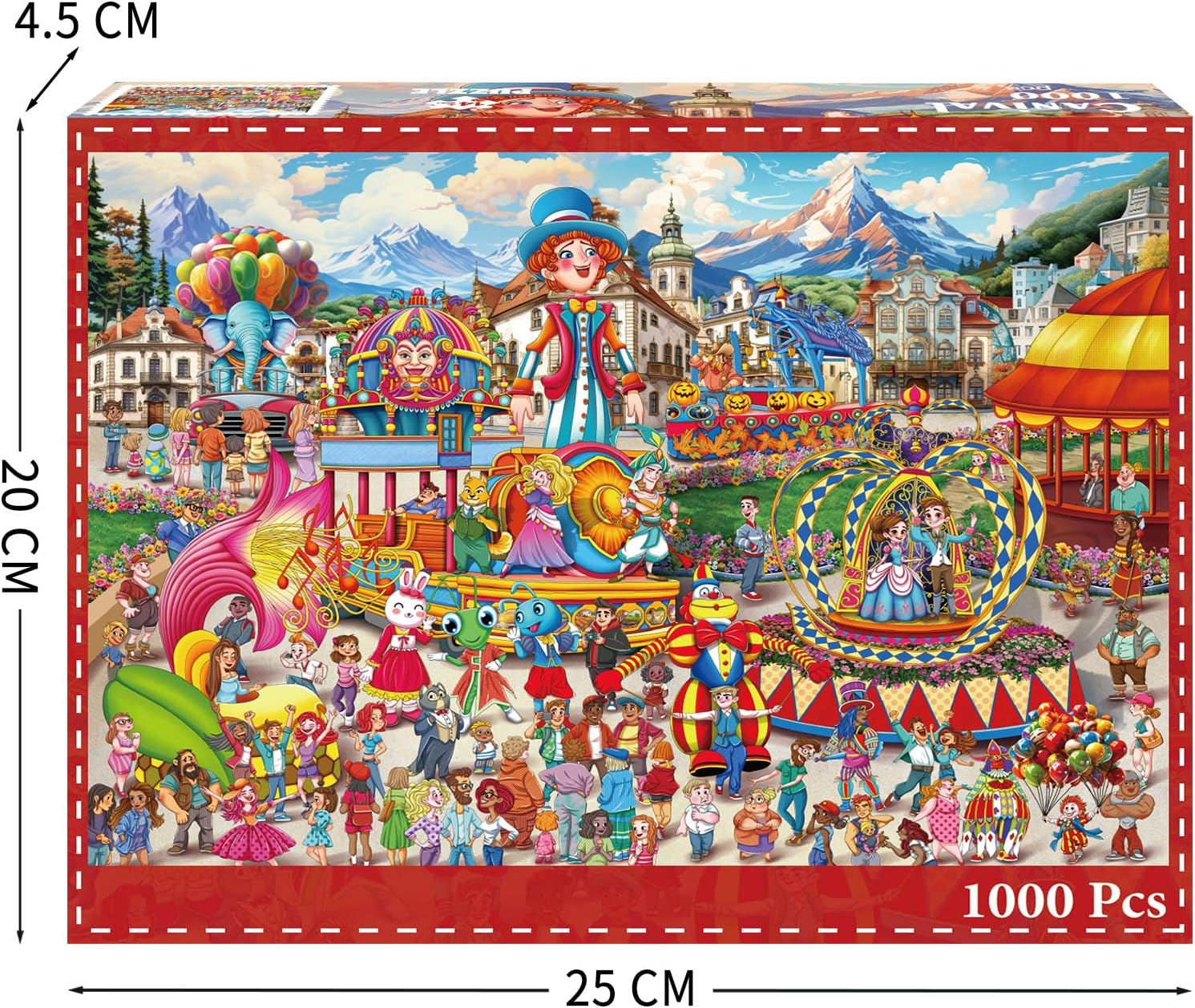 HUADADA Jigsaw Puzzles for Adults 1000 Pieces, Puzzles for Adults 1000 Piece, Challenging Game Toys, Impossible Puzzle, Family Decoration Puzzle - Carnival image number 4