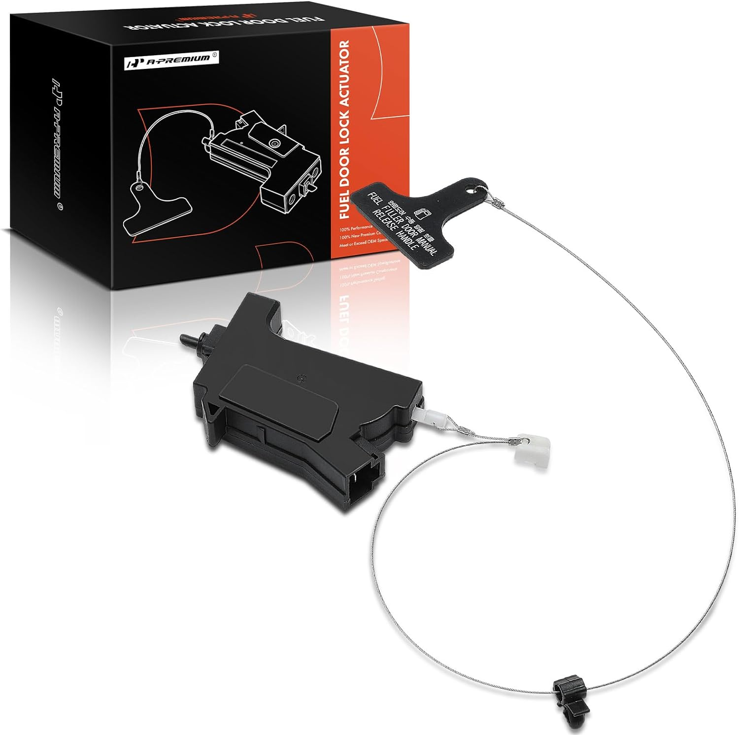 A-Premium Fuel Door Lock Actuator Compatible with Hyundai Santa Fe 2013-2018, Sport Utility, Fuel Filler Door Opener Actuator Fuel Gas Release Handle Opener with Cable, Replace# 815902W000 81590-2W000