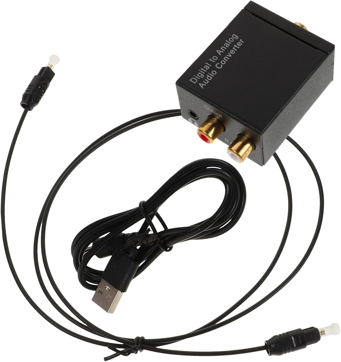 SECFOU Dac Audio Converter 3.5Mm Optical Coaxial Digital to Analog Audio Converter Adapter with 3.5Mm Jack for TV Caravan Home Cinema Systems Compact Design Easy Installation image number 3