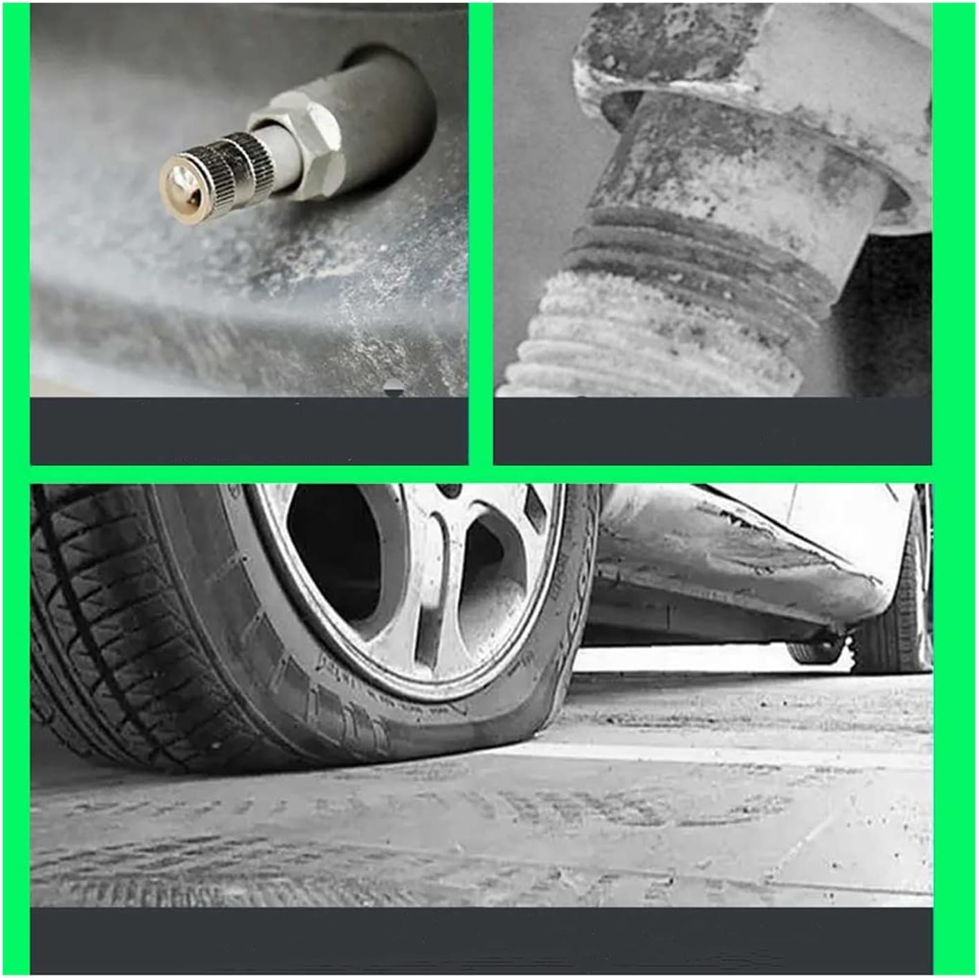 4Pcs Luminous Valve Caps Fluorescent Green Blue Night Glowing Car Motorcycle Bicycle Wheel Styling Tyre Hub Luminous Cap Decor (Color : a 8Pcs) image number 2