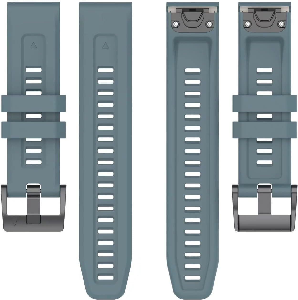 FTRONGRT 22 Mm Watch Strap Compatible with Garmin Epix Gen 2, Soft Silicone Strap, Replacement Strap for Garmin Epix Gen 2. - Black image number 2