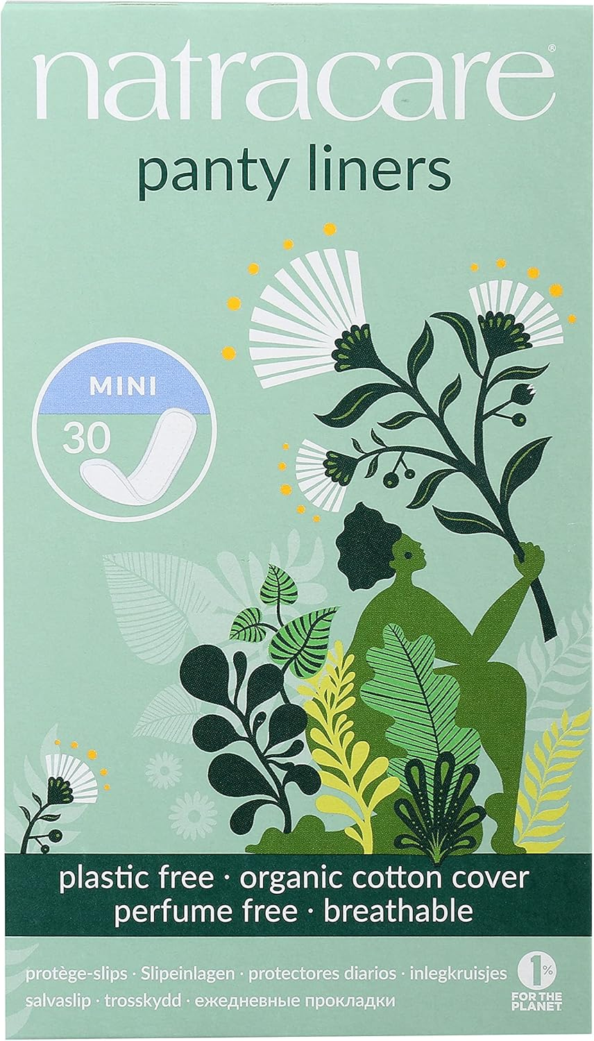 Natracare Mini Panty Liners 30 Pack, 30 Count, Pack of 30 image number 1