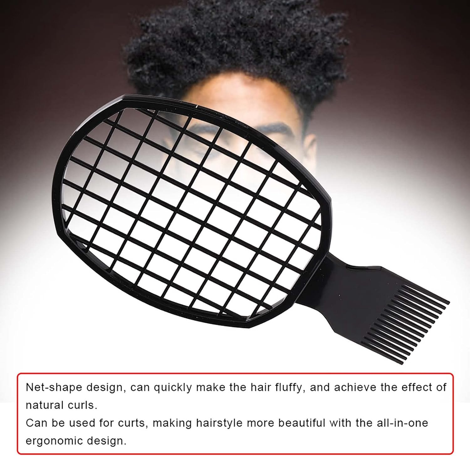 Afro Twist Hair Comb, Afro Pick Comb Dreadlocks Tin Foil Detangling Comb Hot Perm Detangle Style for Thick Curly Coarse Natural Black Hair Care image number 6