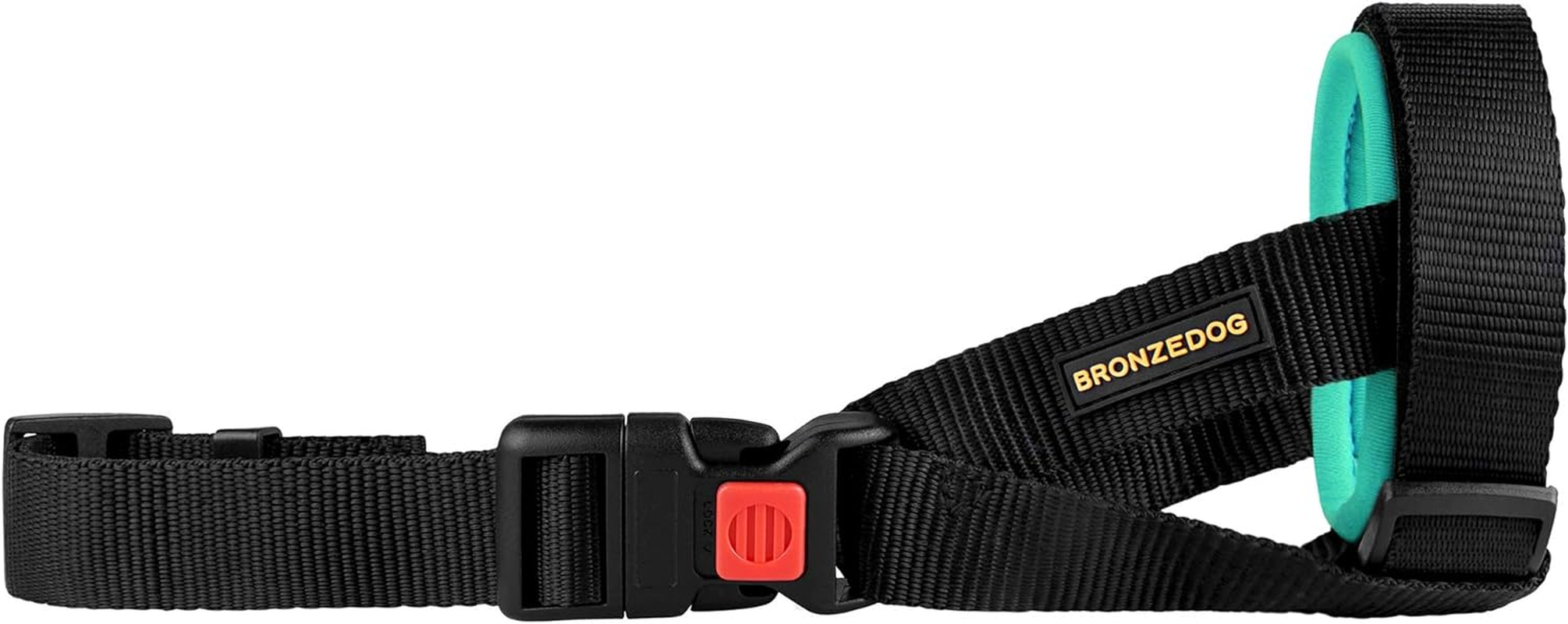 BRONZEDOG Soft Padded Nylon Dog Muzzle Adjustable Neoprene Comfort Bitting Chewing Pet Muzzles for Small Medium Large Dogs Puppy (Mint Green, Medium) image number 3