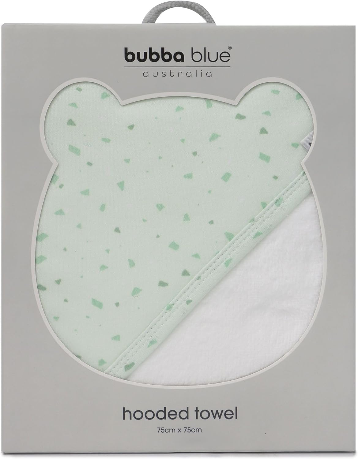 Bubba Blue Everyday Essentials Baby/Infant Hooded Towel Terrazzo Mint 75X75Cm