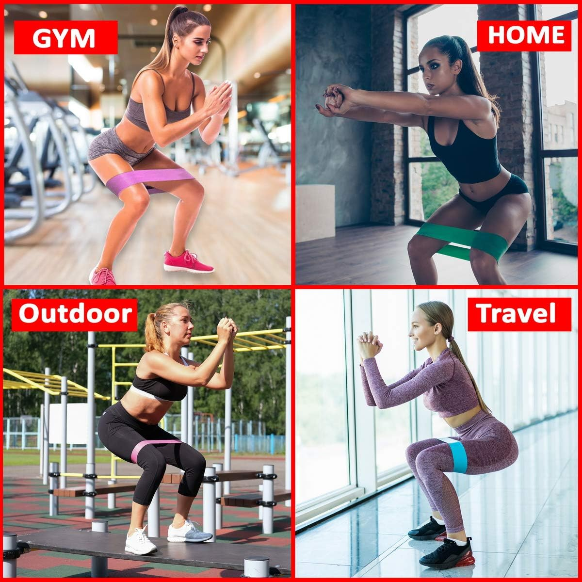 Resistance Exercise Booty Bands & Core Gliders & Jump Rope Set, Ab Floor Slider Discs W/ Double Side, Fitness Hip Circle Bands, Speed Jump Rope Crossfit for Men and Women Gift, Full Body Workout Fitness Exercise image number 5