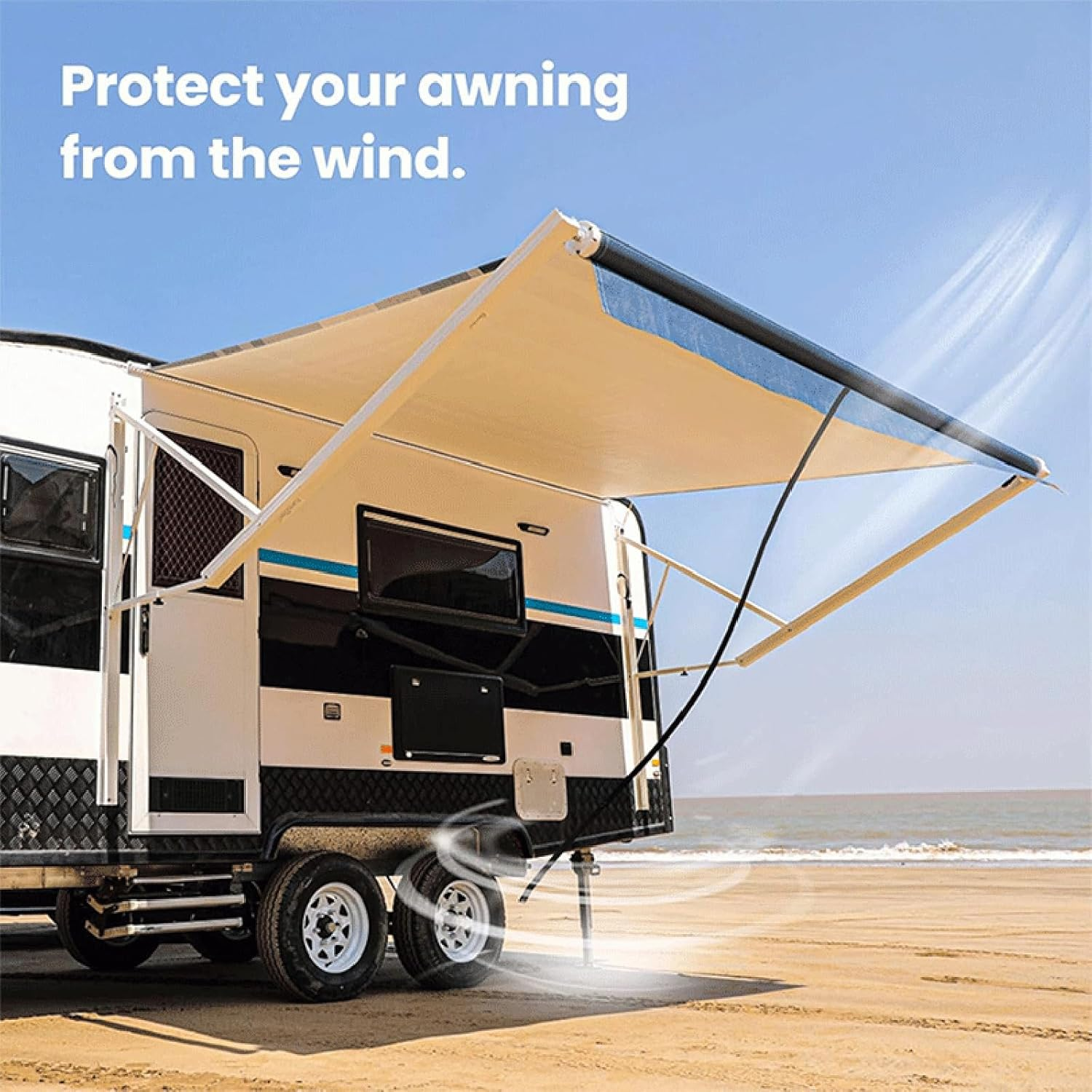 2 Pieces RV Awning Pull Strap Easy to Use Reusable 118.00Inch Awning Parts image number 4