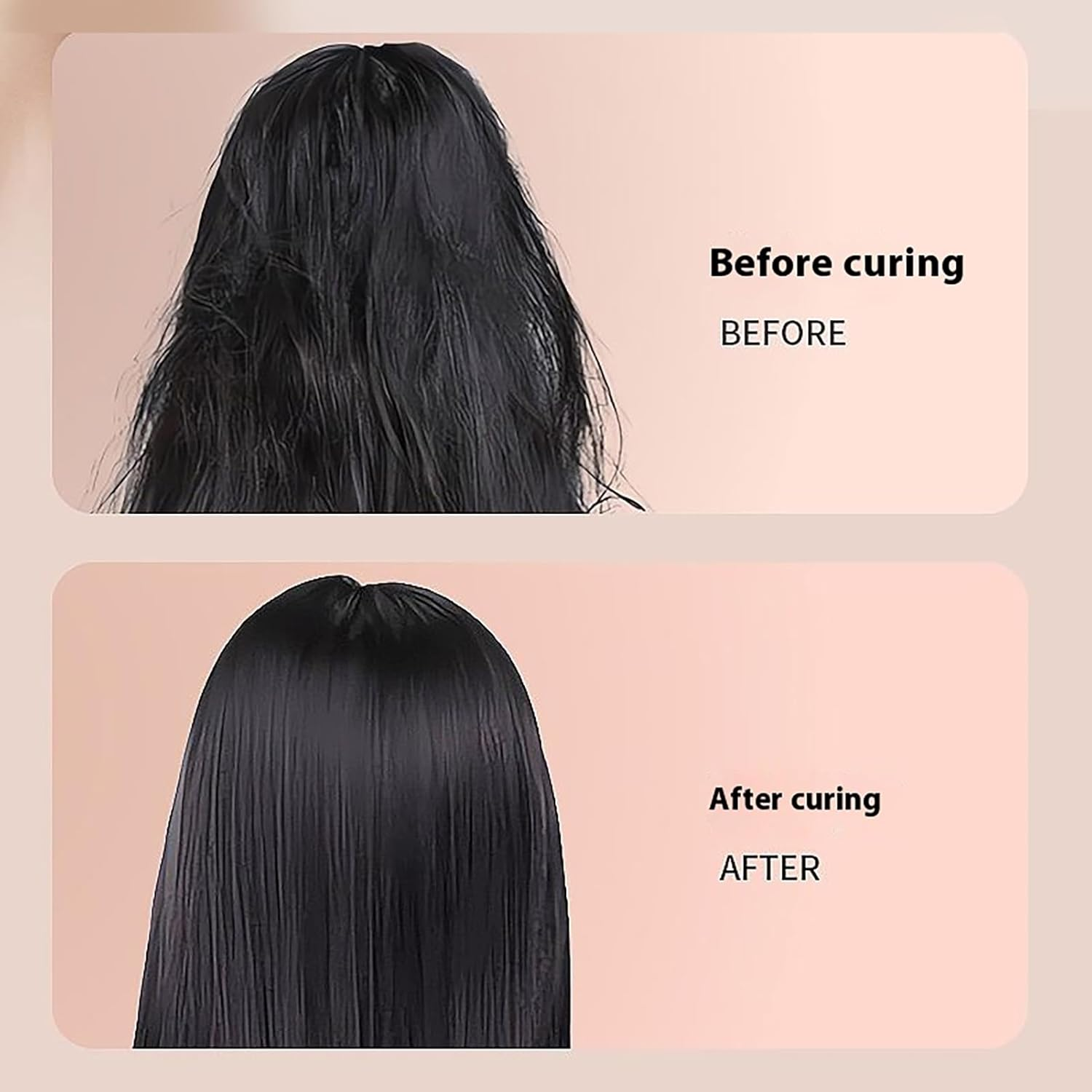 Travel Hair Straightener | Electric Curler Brush - 2-In-1 Cordless Ionic Hair Straightener Brush Anti-Scalding for Travel, Salon, Home - Black image number 2