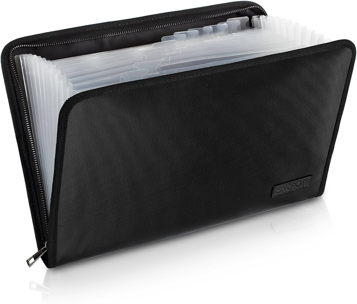 Expanding File Folder Document Organizer Fireproof and Waterproof Document Bag with A5 Size 13 Pockets Zipper Closure Portable Filing Wallet Holder Storage for Check,Bill,Receipts,Tickets(11.4' X6.3')