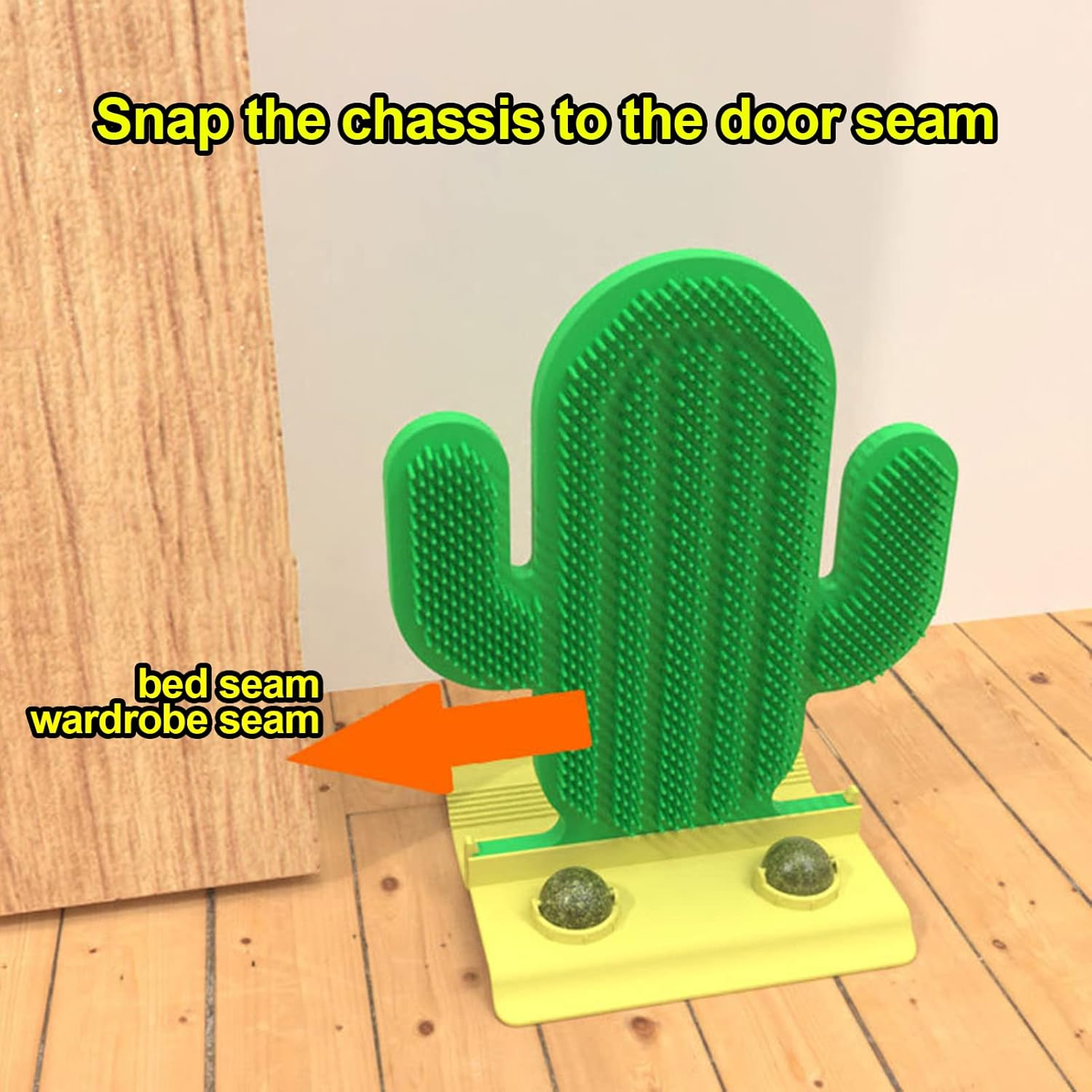 Cat Self Groomer, Pet Grooming Massage Cat Brush, Comfortable Cat Rubbing Post, Comfortable Corner Scratching Comb, Suitable for Short and Long Hair Cats, Lndoor Cats Brush Toys/115 image number 6