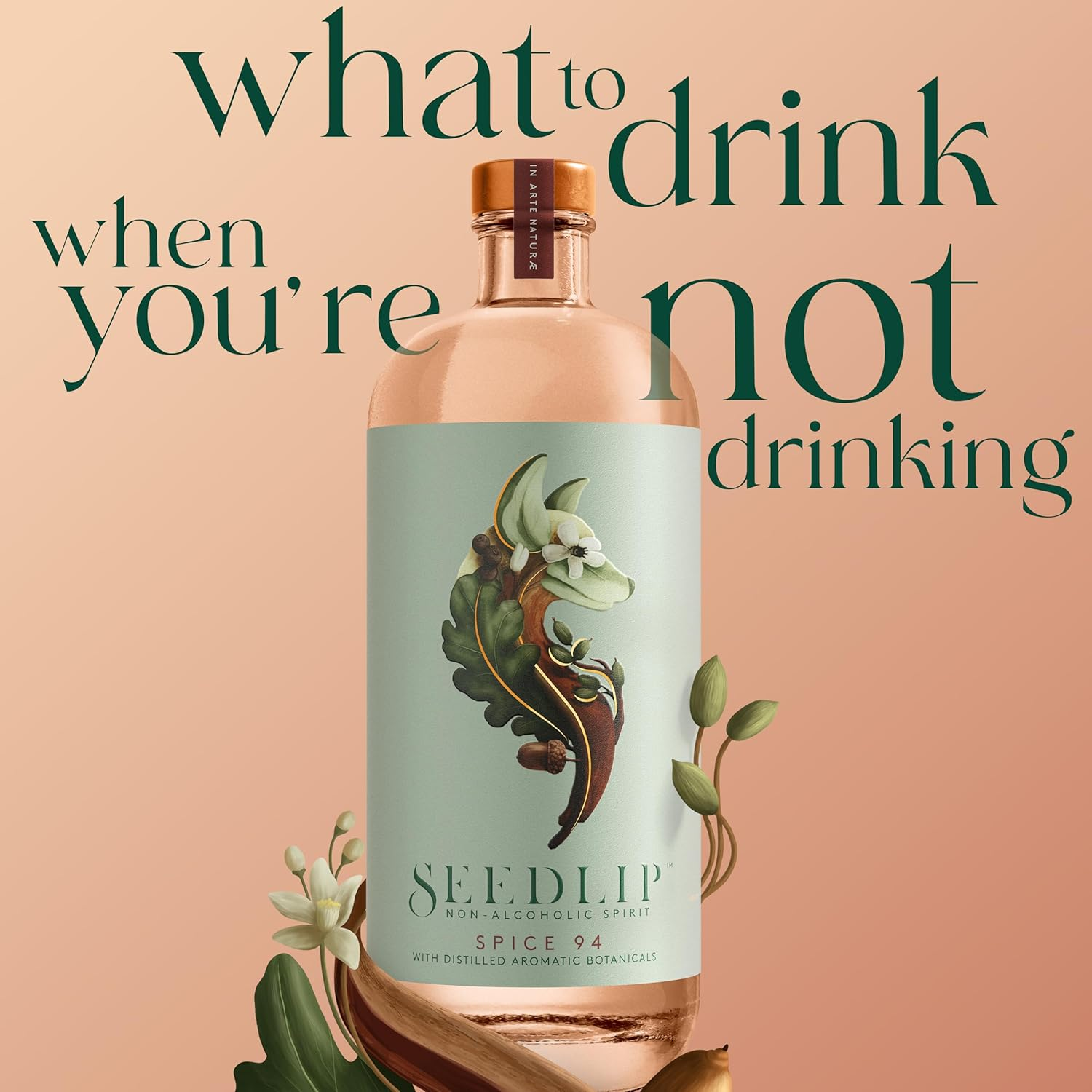 Seedlip Spice 94 Spirit &ndash; Cardamom Drink and Allspice Botanical Spirit with Grapefruit Flavored Spirit Notes &ndash; Mocktail Spirit and Non Alcoholic Gin Alternative &ndash; 0% Alcohol Drink &ndash; 700 Ml image number 6