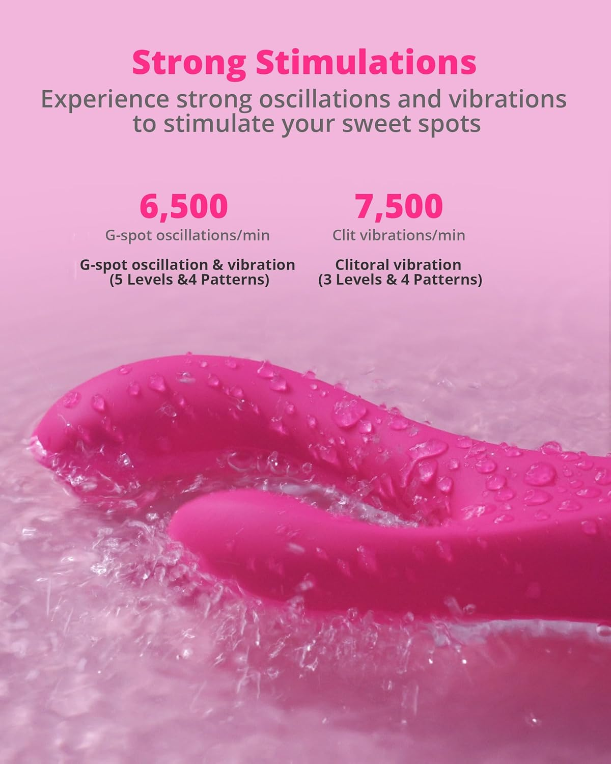 LOVENSE Osci 3 Rabbit Sex Toy Vibrator with APP Control,G-Spot Vibrator & Oscillation Massager with Dual Motor for Clitoral Stimulator,Adult Toys for Women Couple with Wireless Remote Control Vibrator