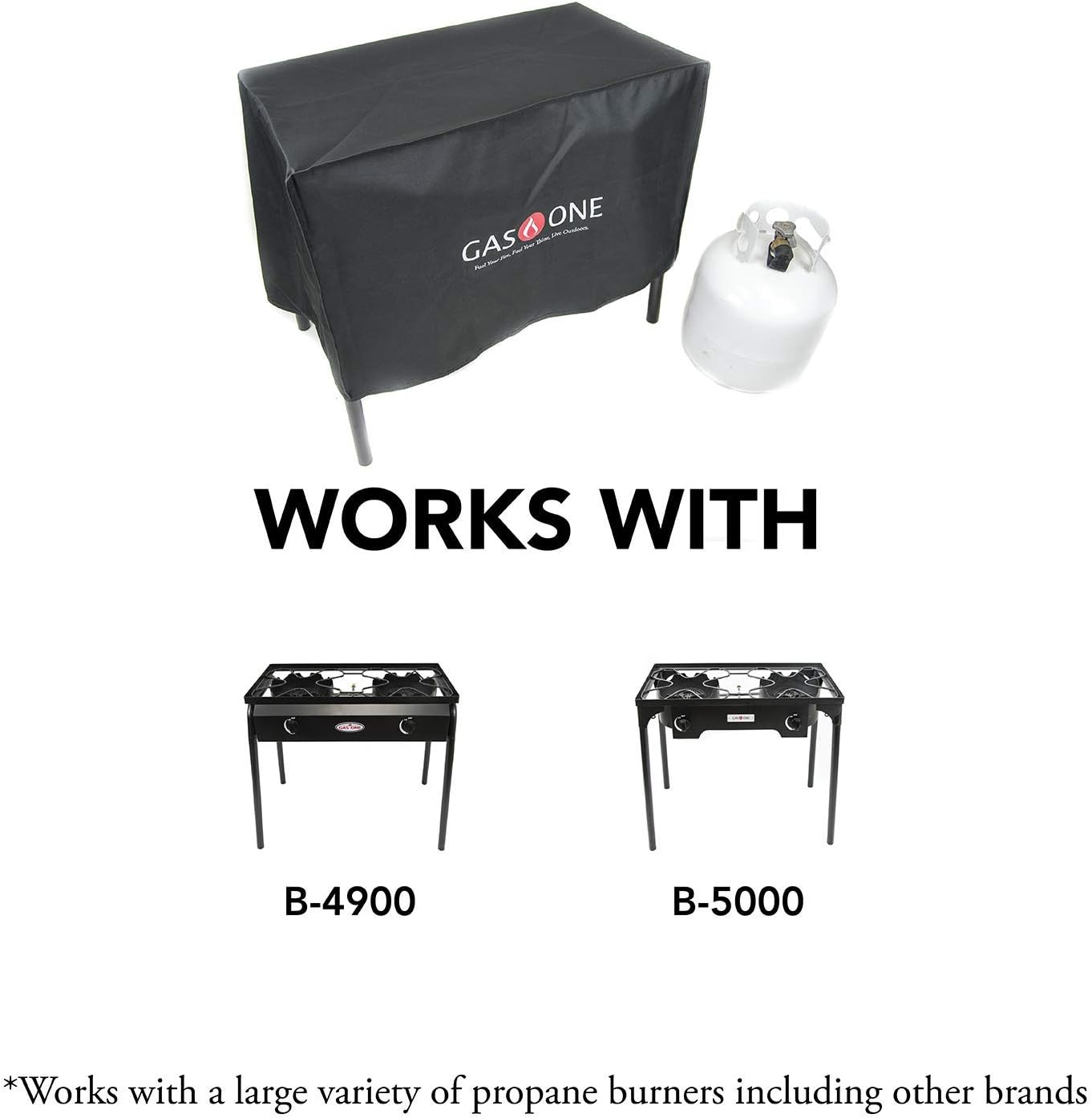 Gas ONE Two Burner Patio Cover Weather & Dust Resistance Cover for Majority of Double Burners image number 3