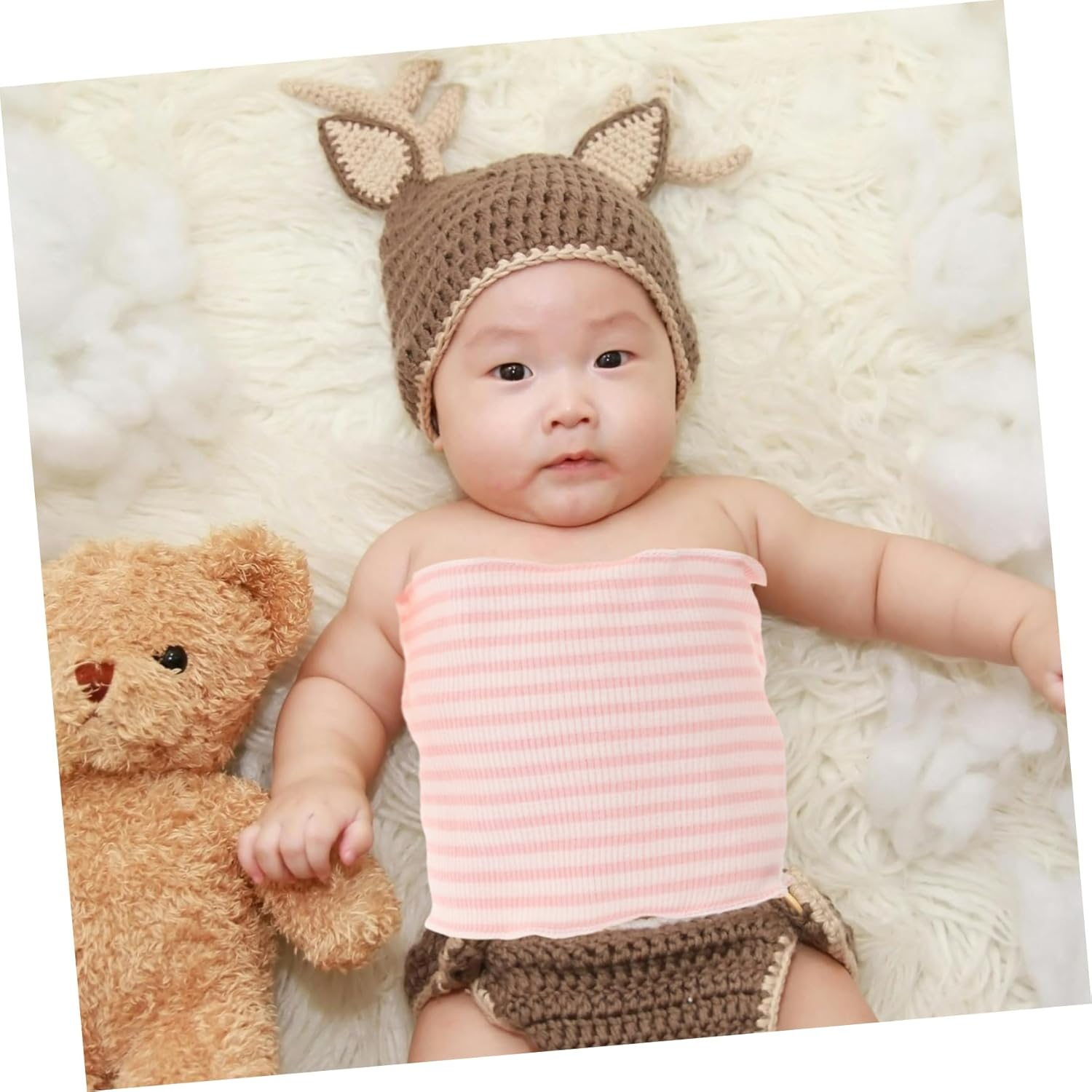 Minkissy 10Pcs Cotton Belly Band Breathable Boy Girl Navel Band for Newborns Protecting Abdomen during Sleep Play image number 3