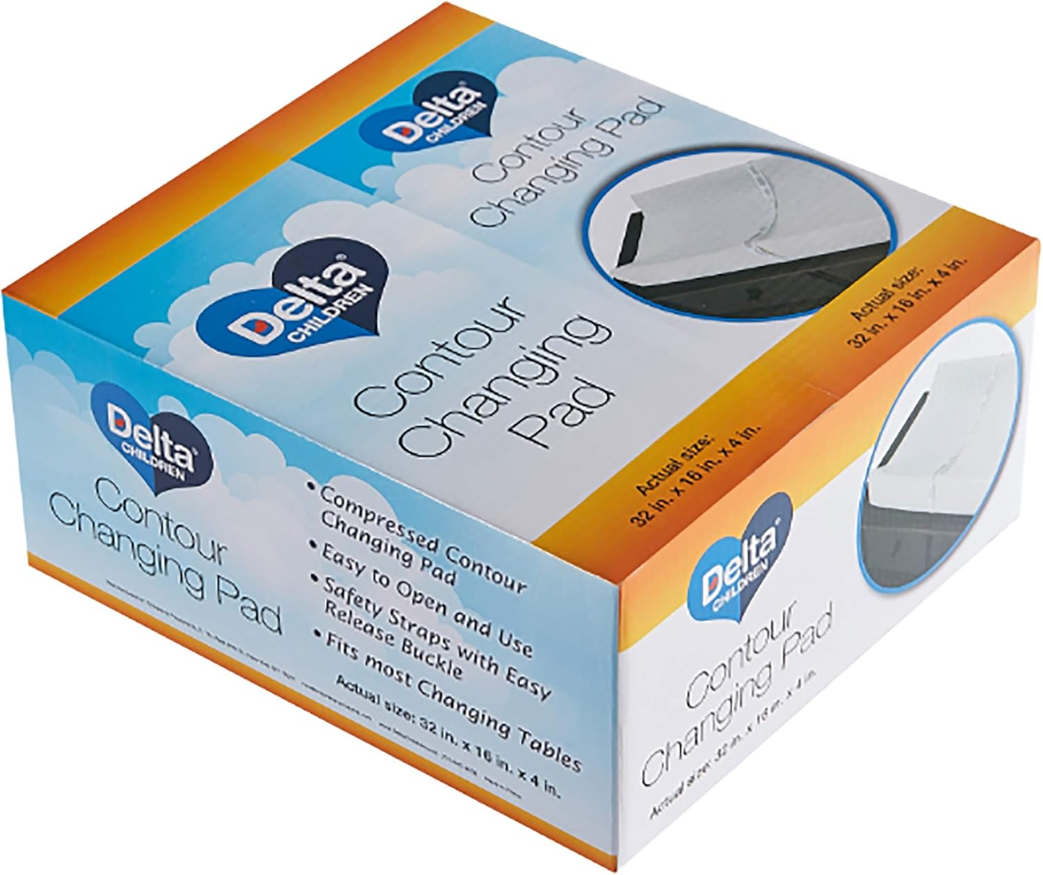 Delta Children Foam Contoured Changing Pad with Waterproof Cover image number 1