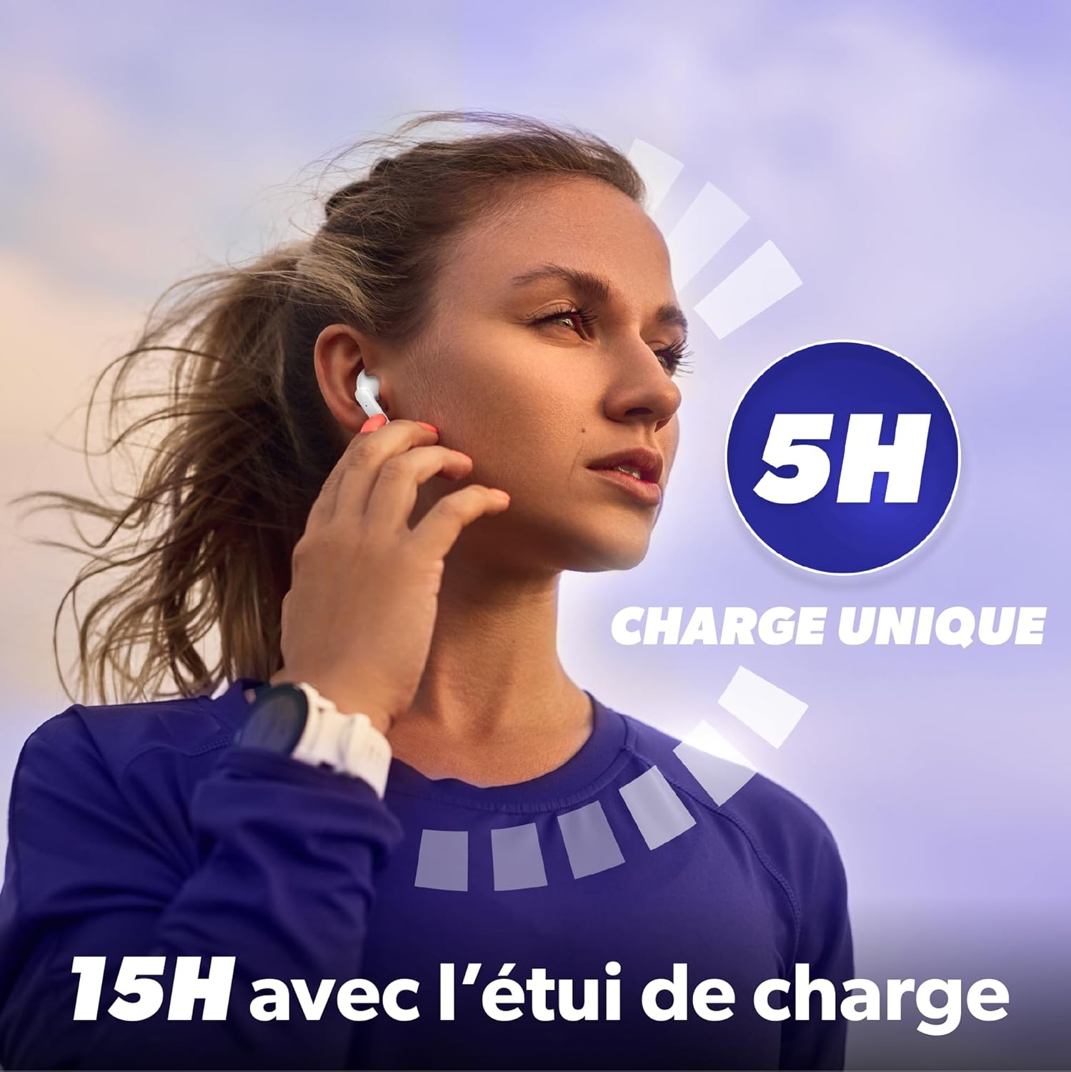 T'Nb Wireless Headphones Exclusive Collection 15 Hours Running Time Fashion Design Touch Control Volume Control Blue Yellow image number 4