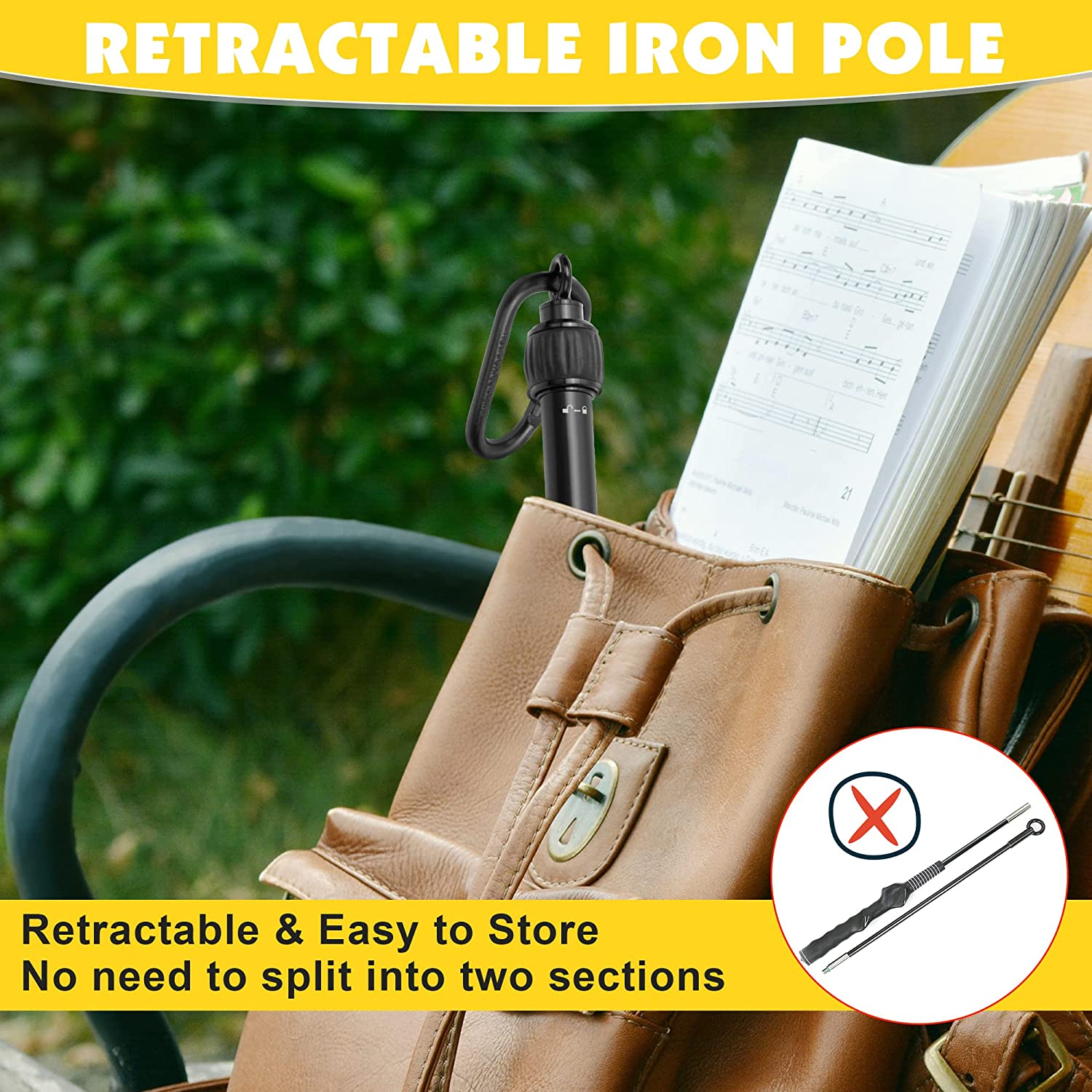 Ycozy Dog Flirt Pole Upgraded 80Cm Retractable Interactive Dog Rope Toys Tough Dog Teaser Wand for Puppy/Large Dogs Tug of War Dog Toy for Outdoor Training image number 1