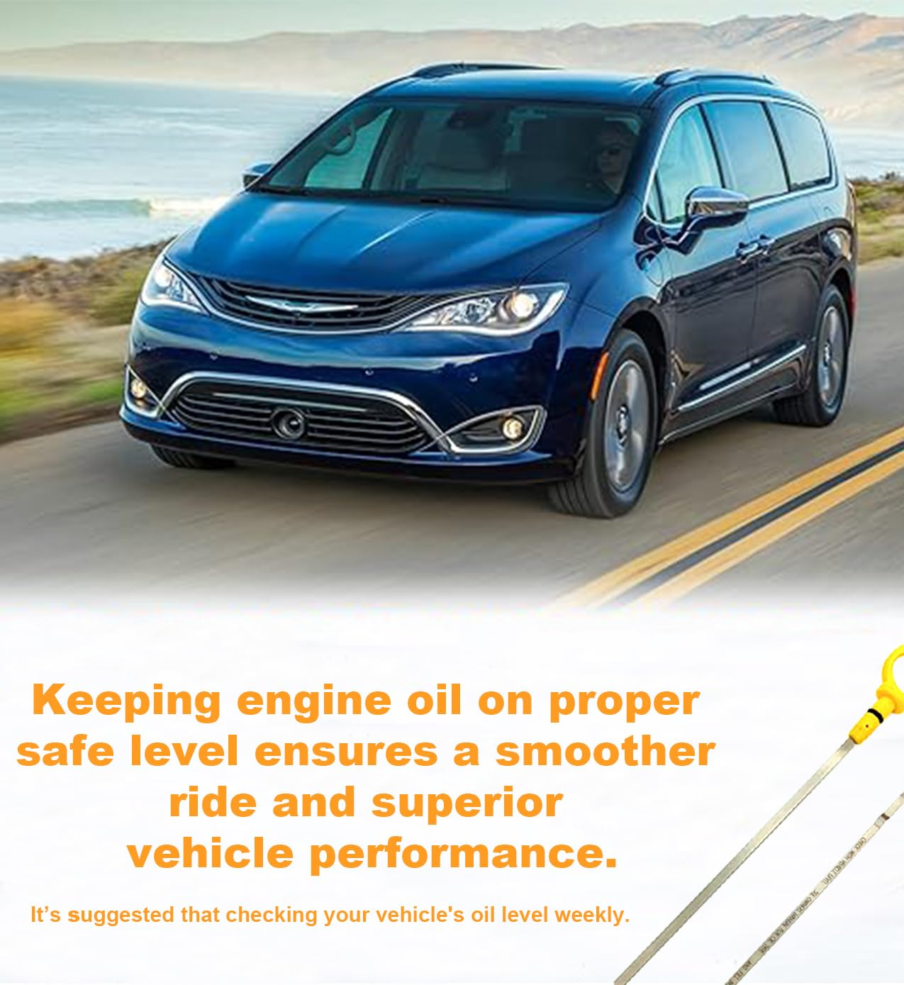 04593604AA Car Oil Dipstick, Engine Oil Level Dipstick,Fluid Level Indicator,Stainless Steel Automotive Engine Oil Level Dipstick Fluid Indicator, Universal for SUV, Truck, RV image number 3