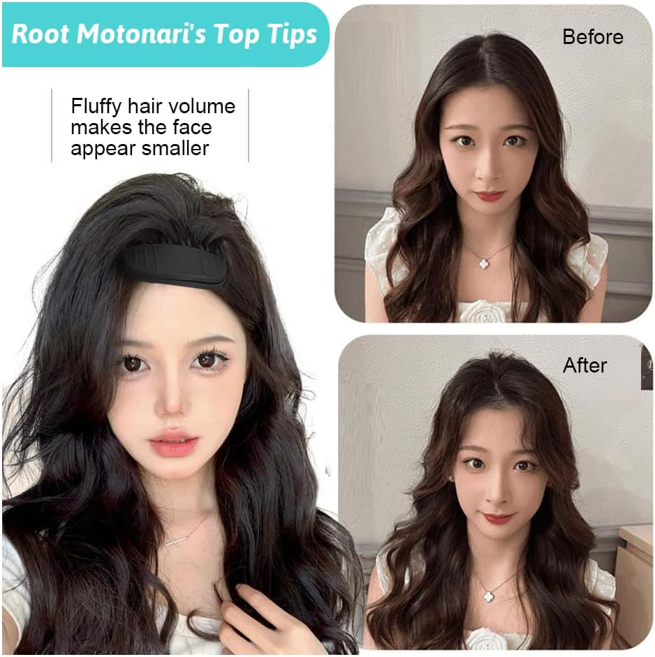 2 Pcs Volumizing Hair,Hair Root Smooth & Sturdy Wide Tooth Plastic Afro Pick Pcs 3/6 Teeth Comb Root for Curly Hair Volume,Root Lifting Hair Clipvolumzing Roll Instant Hair Styling Tools for Women (Two Size) image number 3