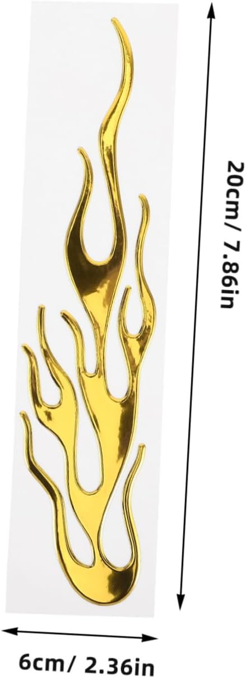 ABOOFAN 10Pcs PVC Yellow 3D Flame Stickers Decorative Vehicle Decals Motorcycle Car Flame Decal Self-Adhesive for Motorbike and Auto Window Decoration image number 5