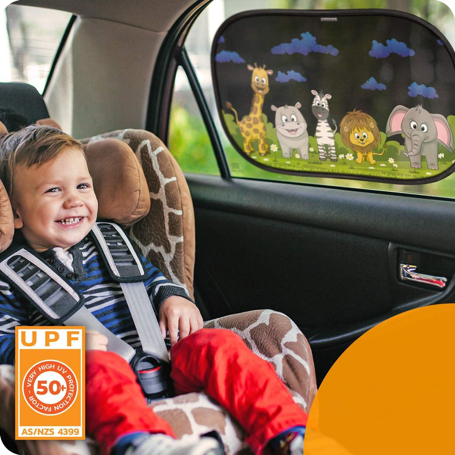 Car Window Shade for Baby with Certified Uv-Protection 2 Pack - 20"X12" image number 3