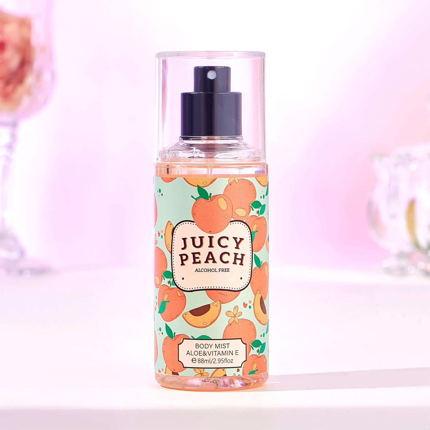 Jugaoge Sweet Grape Hami Melon Scent Body Mist 88Ml Non Alcoholic Perfume Spray for Women Men Everyday Fragrance Juicy Peach One Size - Fresh Apple image number 4