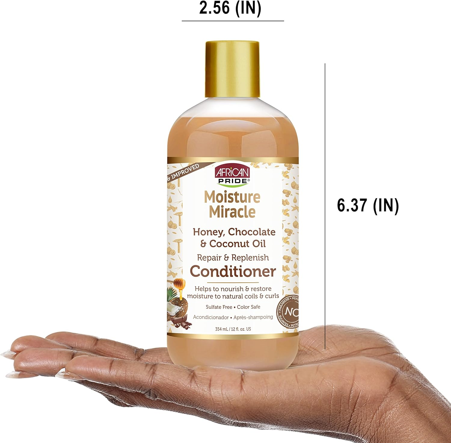 (CONDITIONER) - NEW AFRICAN PRIDE MOISTURE MIRACLE HONEY, CHOCOLATE & COCONUT OIL NOURISH & RESTORE CONDITIONER 350Ml