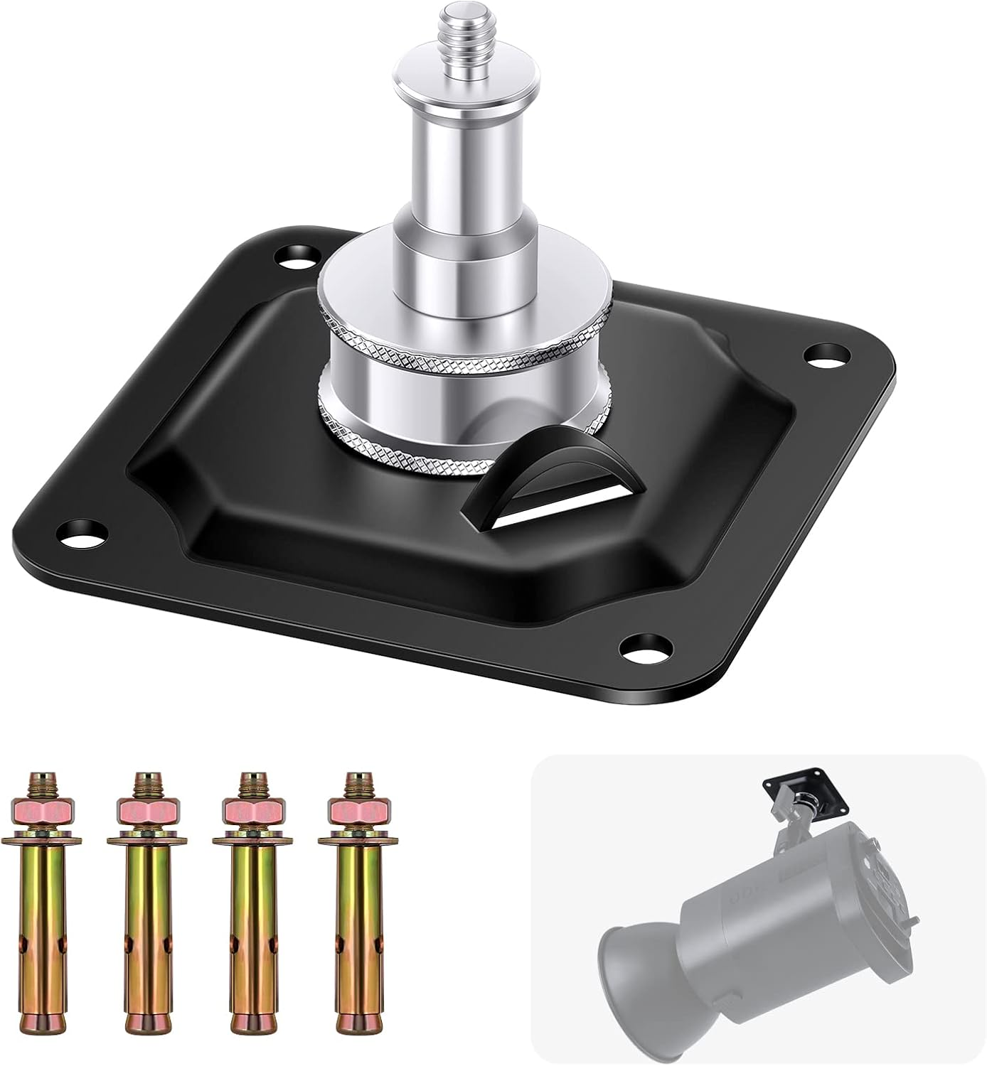 NEEWER Ceiling Mount, Wall and Ceiling Mount Adapter with 5/8&rdquo; Stud and 1/4&rdquo; Screw for Ring Light, Studio Monolight, LED Video Light, Projector & Microphone, Max Load: 44Lb/20Kg image number 3