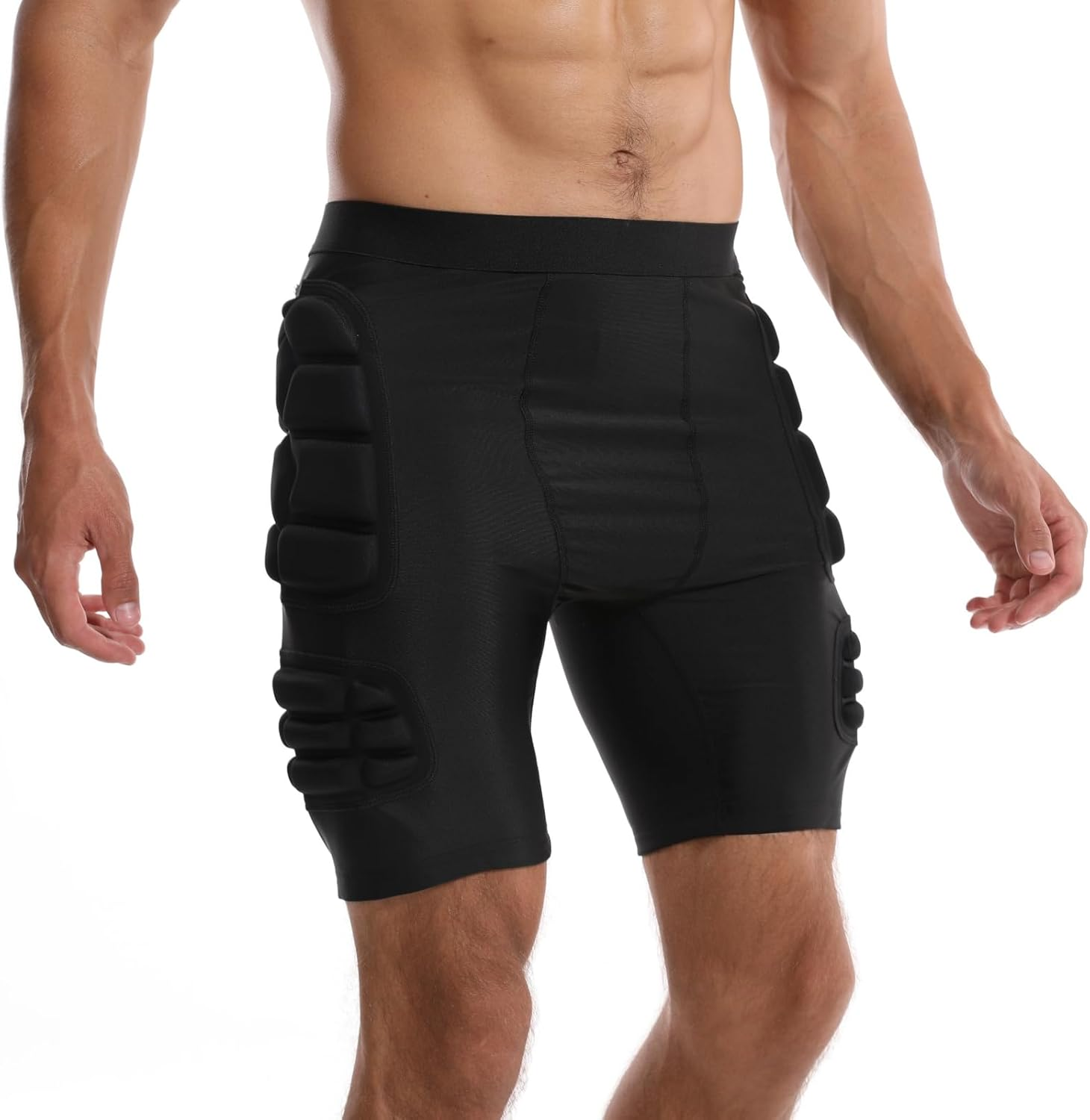 Topeter Goalkeeper Armor Shorts, Protective Padded Soccer Goalie Undershorts, Goalkeeper Sliders Compression Sliding Shorts image number 1