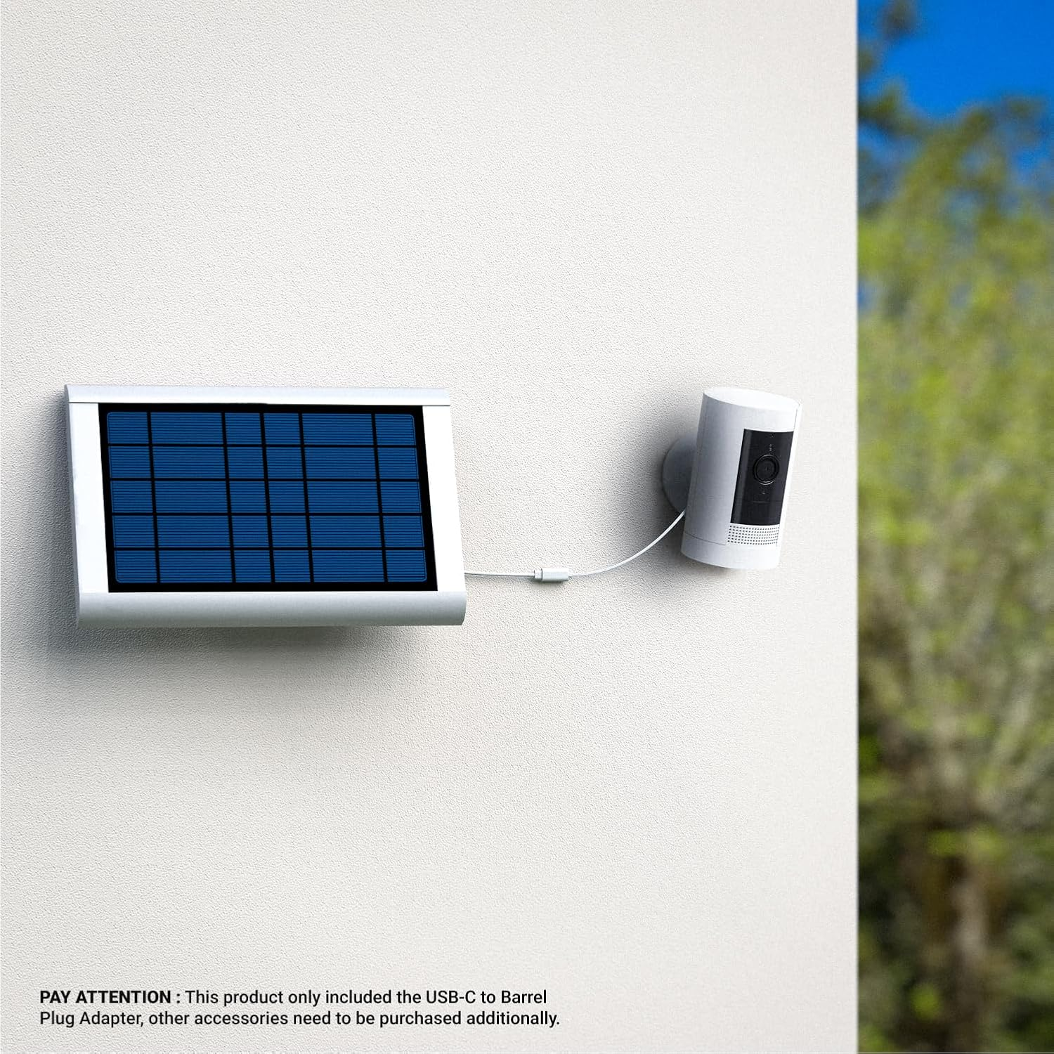 Xsdtech Ring USB-C to Barrel Plug Adapter for USB-C Solar Panels and Barrel Plug Cameras image number 3