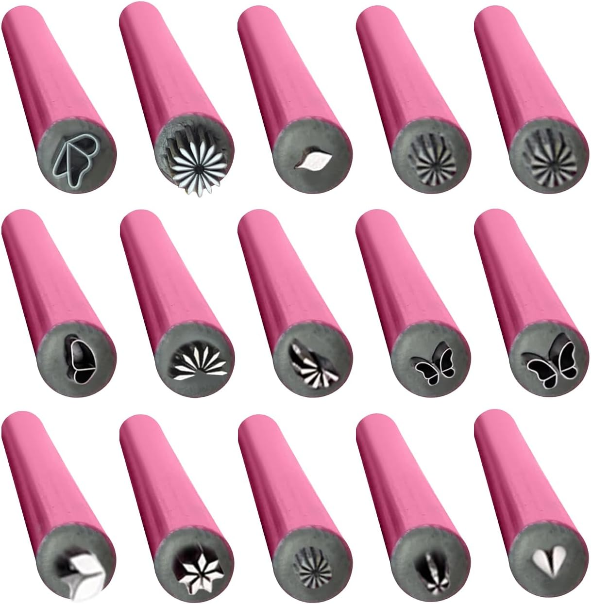 Nail Flower Stamp Pen,15X Art Tools Pen with 6 Different Nail Patterns | Stamping Plate Stamper Kit Flower Stamp Stamper Tool for Women Girls image number 3