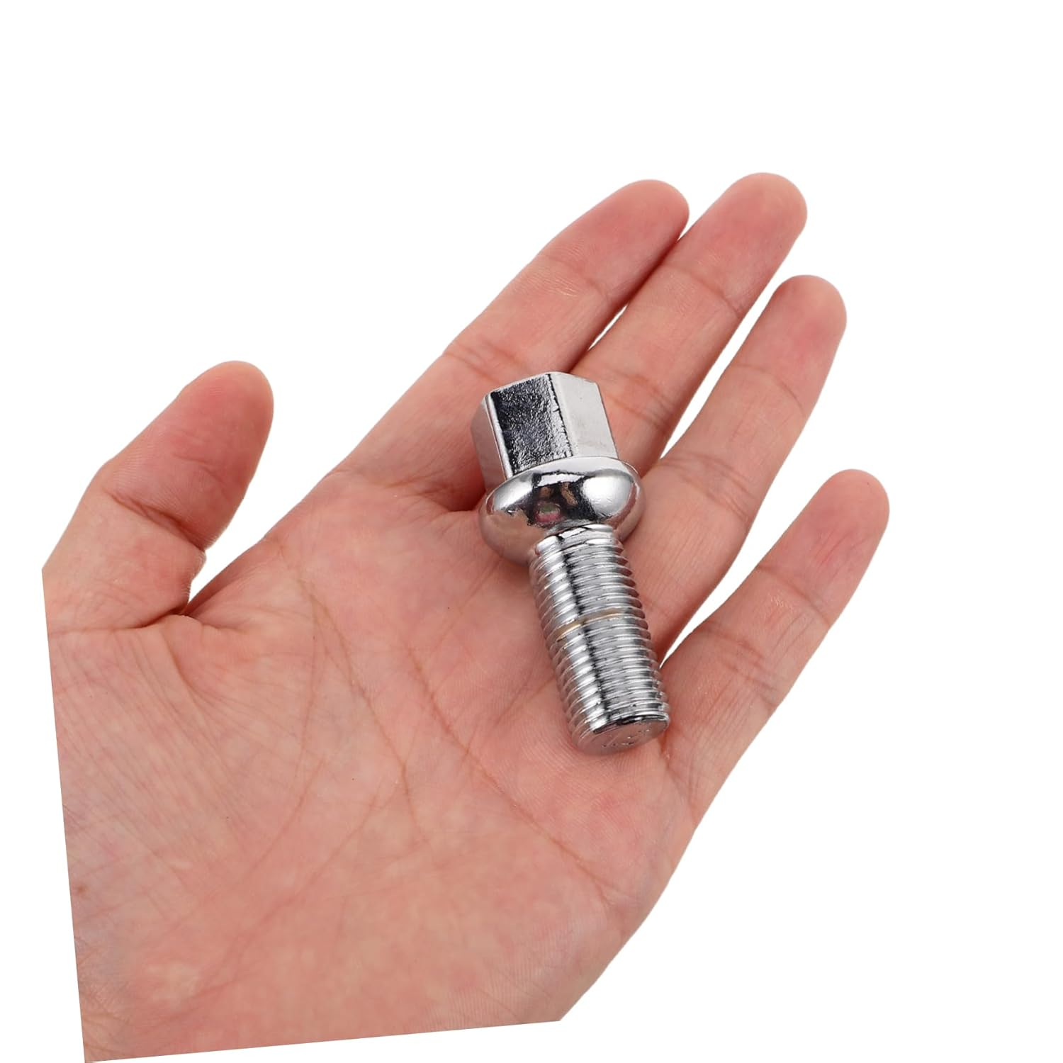 CONGARTENO 5Pcs Chrome Plated Car Wheel Bolts with Conical and Ball Seat Fit for Hub Mounting Enhanced Stability and Corrosion Resistance for Multiple Car Models image number 3