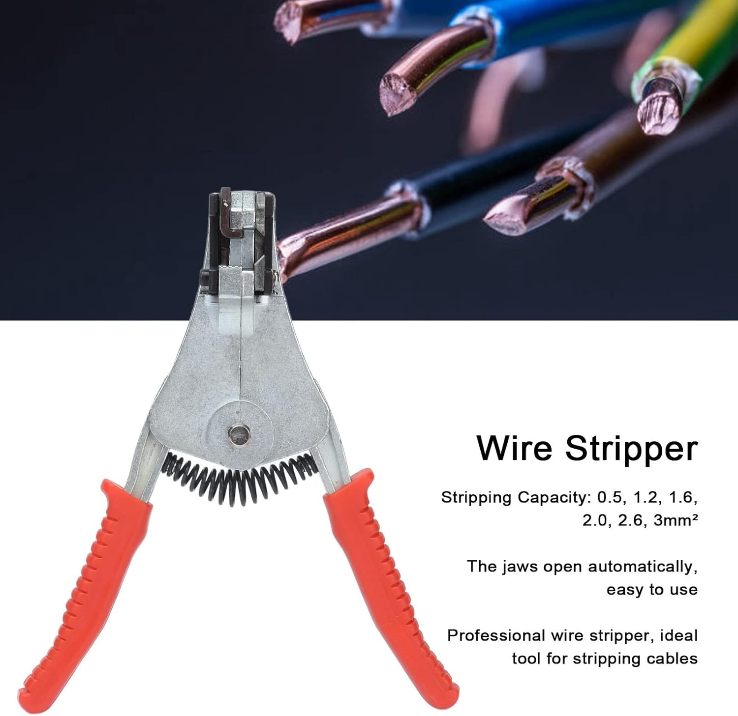 Automatic Wire Stripper & Cutter Stainless Steel Multifunctional Tool for 0.5 to 3Mm&sup2; Cables image number 5