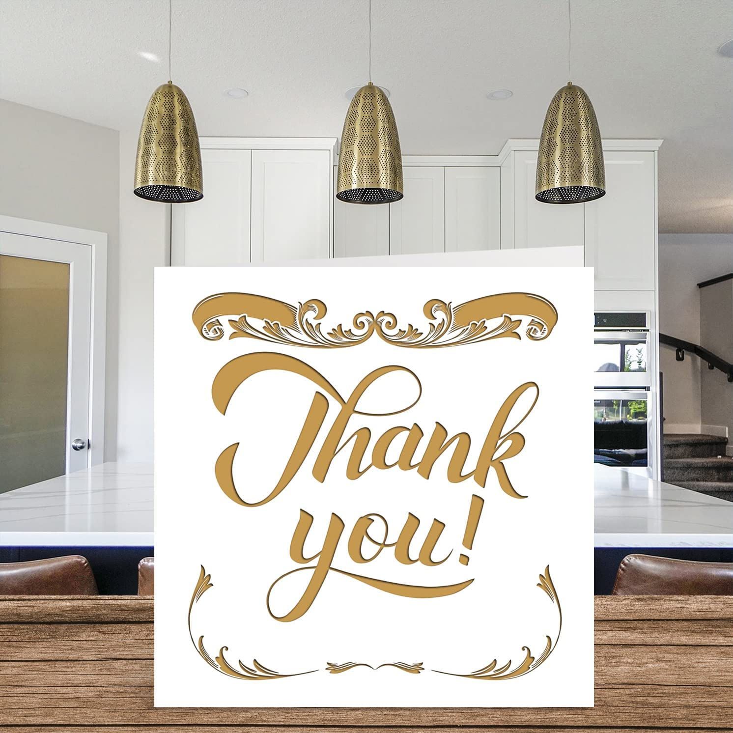 Elegant Thank You Card - Thankyou Cards for All Occasions Her or Him, Appreciation Card, 145Mm X 145Mm Thank You so Much Greeting Cards for Gifts image number 3