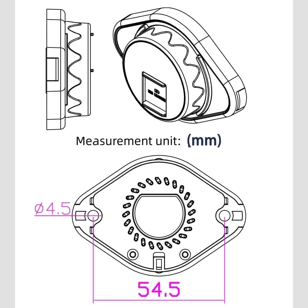 12V Car USB Charging Socket, PD3.0 QC3.0 36W Dual USB Output Plate, Fast Charging Power Supply Socket with Blue LED for Motorcycles Boats Marine